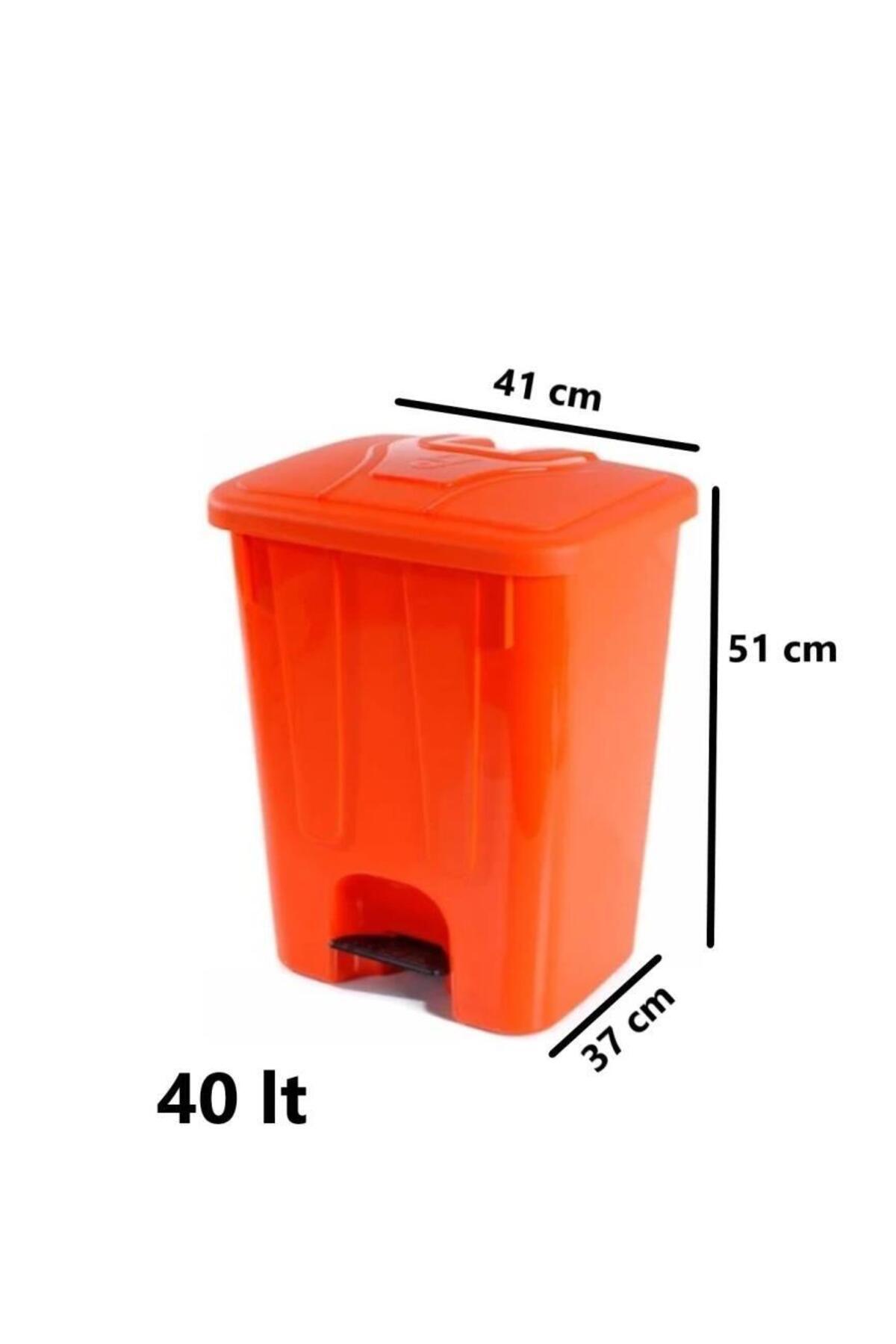 Omnipazar-Sy-4255 40 Lt Corner Pedal Plastic Trash Can (Without Inner Bucket) 2