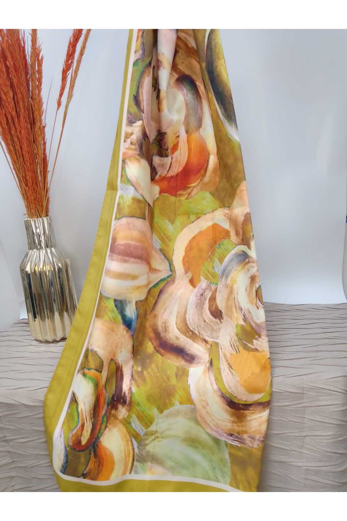 GÇA Moda Kadın Büyük Gül Desenli Yeni Model Şal 75*180
