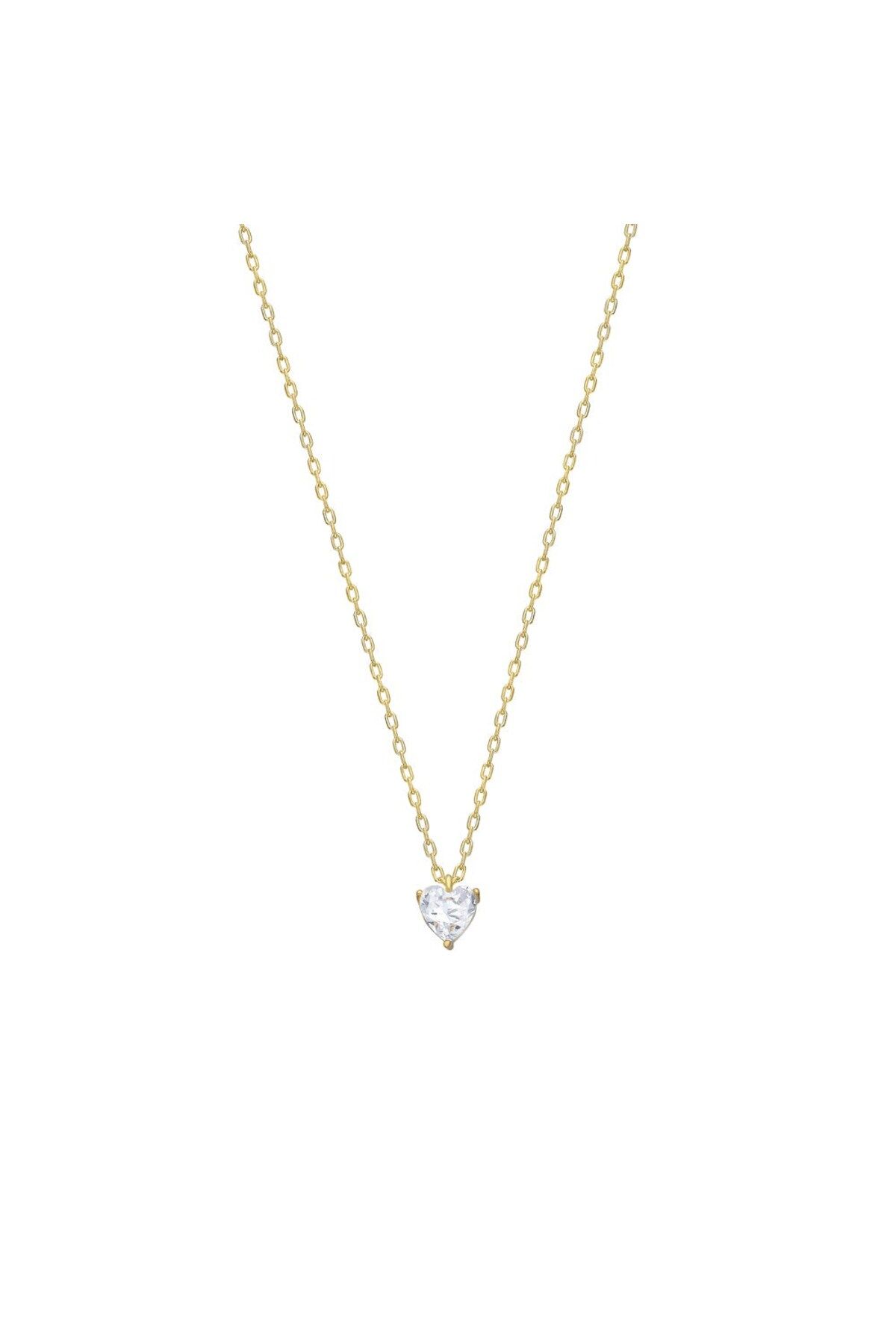beonejewelry TAŞLI MİNİ KALP KOLYE | 925 GÜMÜŞ