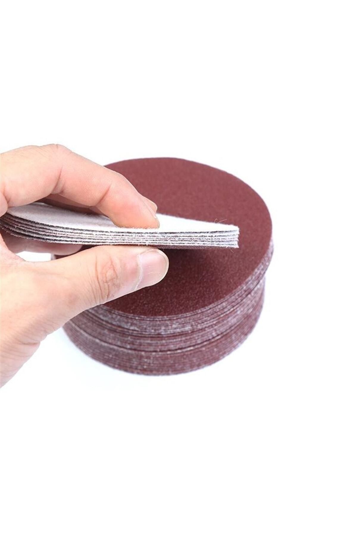 Sucuoğlu 20 Adet Cırt Zımpara Kağıdı El Zımparaları Seti 115 Mm Avuç Içi Spiral Taşlama (150 Kum)