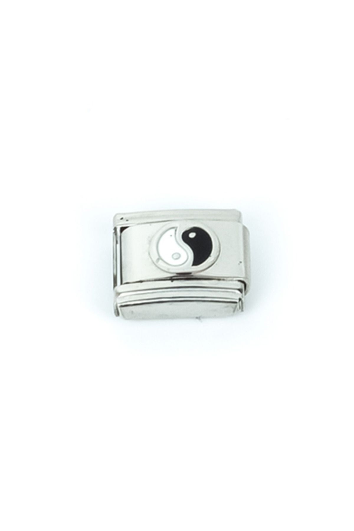 yfhobi Çelik İtalyan Bileklik Charmı, 1 Adet Yin Yang Model Çelik Charm, 1.Kalite Kararmaz