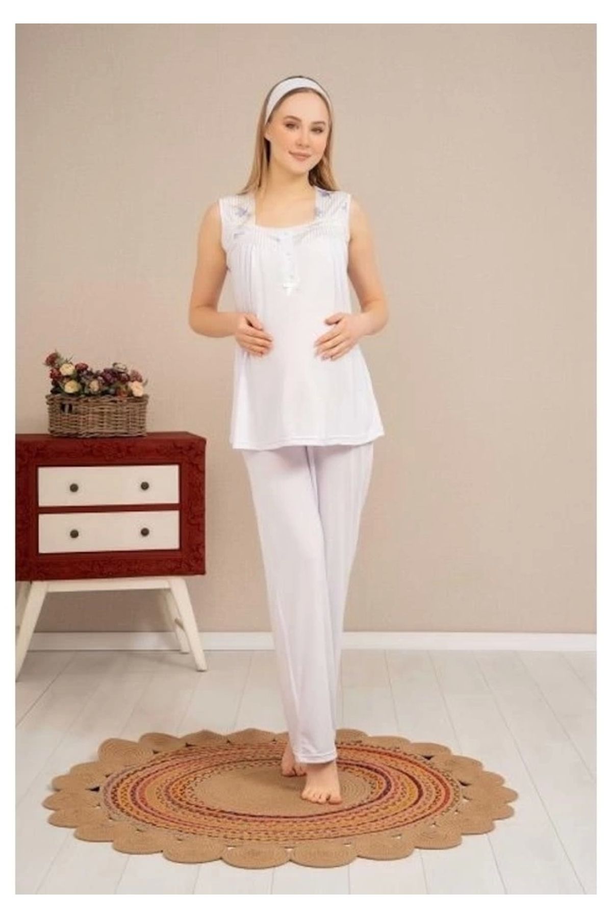 GiyimCity Sabahlıklı Lohusa Pijama Takımı