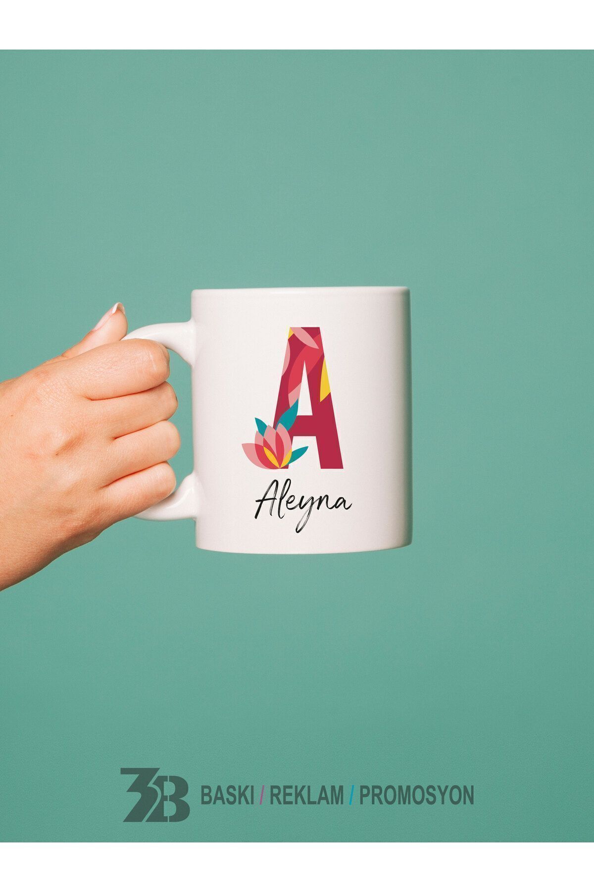 MUG WITH A PERSONALIZED NAME WITH THE LETTER A