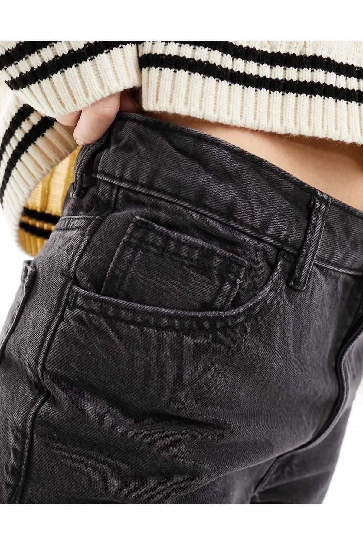 geenz manifacture-Akordion Blugi Mom din Lycra cu talie înaltă Pantaloni skinny din denim 3