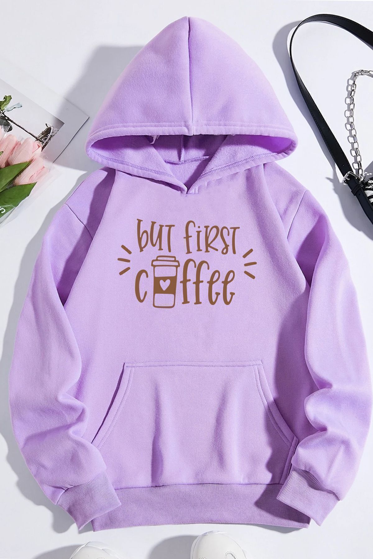 ModaSphere But First Coffee Baskılı Unisex Sweatshirt