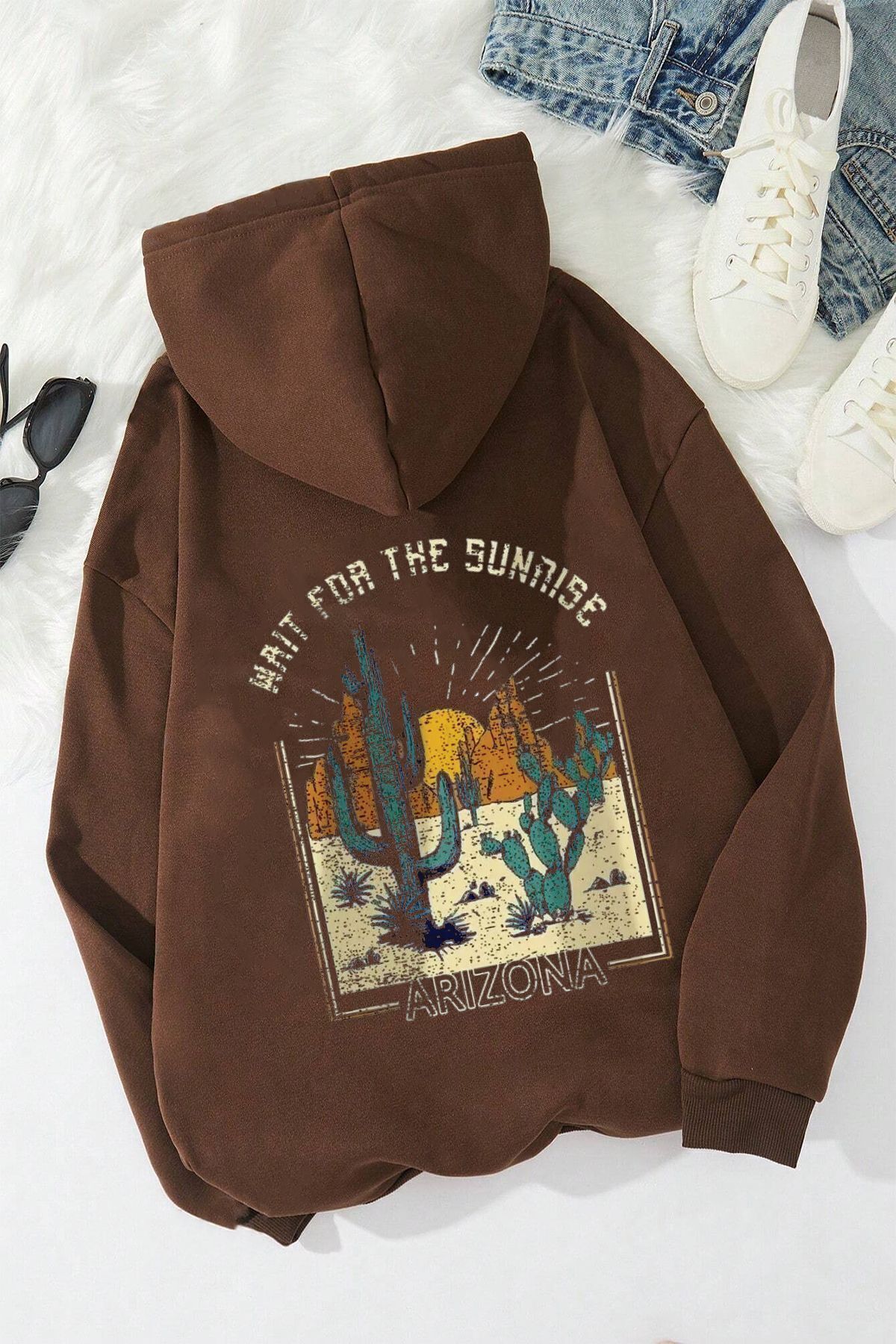 ModaSphere Arizona Baskılı Oversize Sweatshirt