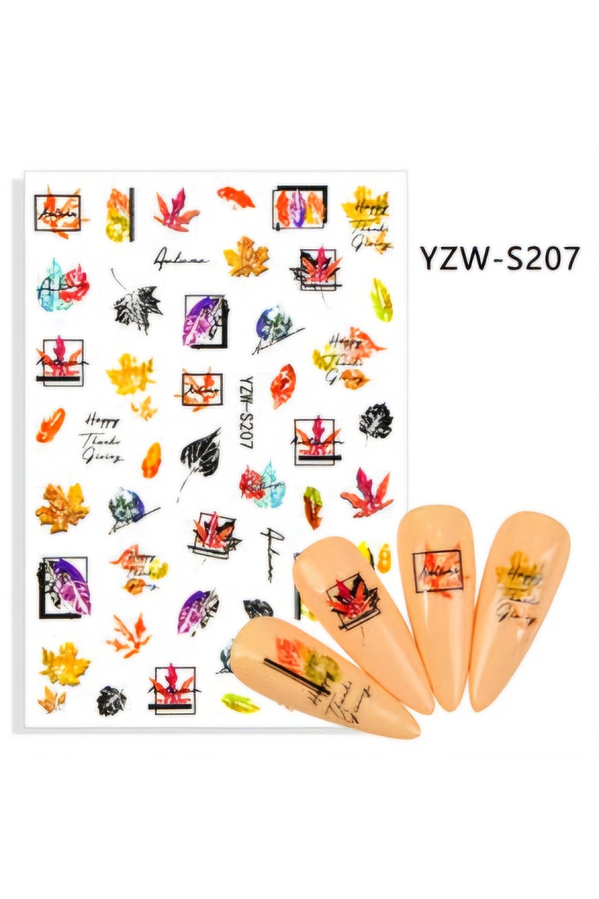 Sibelon 3D Kabartmalı Nail Art Sticker Kendinden Yapışkanlı Tırnak Dövmesi Takma Tırnak Süsleme