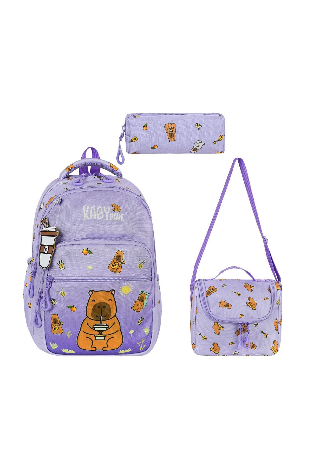 great bags Ortopedik Sırt Destekli Lüks İlkokul Sırt Çantası Termal Beslenme Ve Kalemlikli İlk Okul Çanta Seti