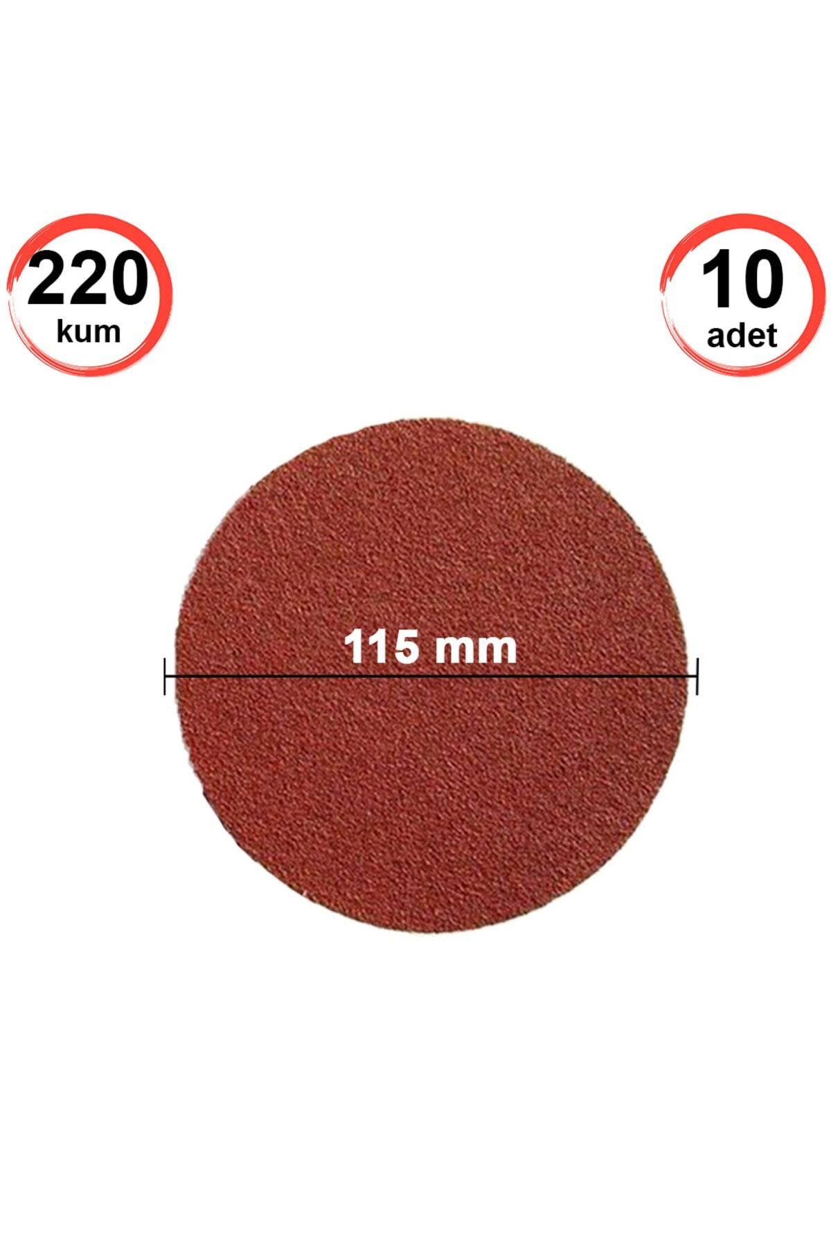 Sucuoğlu 10 Adet Cırt Zımpara Kağıdı El Zımparaları Seti 115 Mm Avuç Içi Spiral Taşlama (220 Kum)