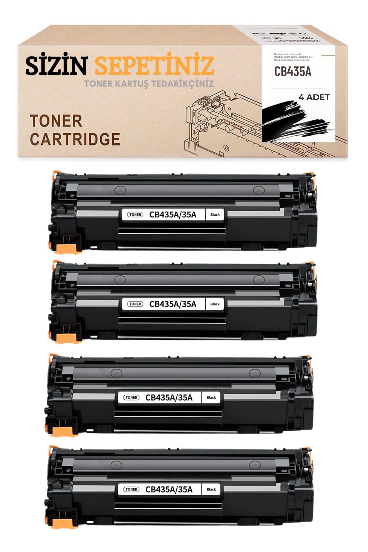 HP LaserJet P1005 P1006 P1007 P1008 P1009 Yazıcı için CB435A 35A (4ADET)