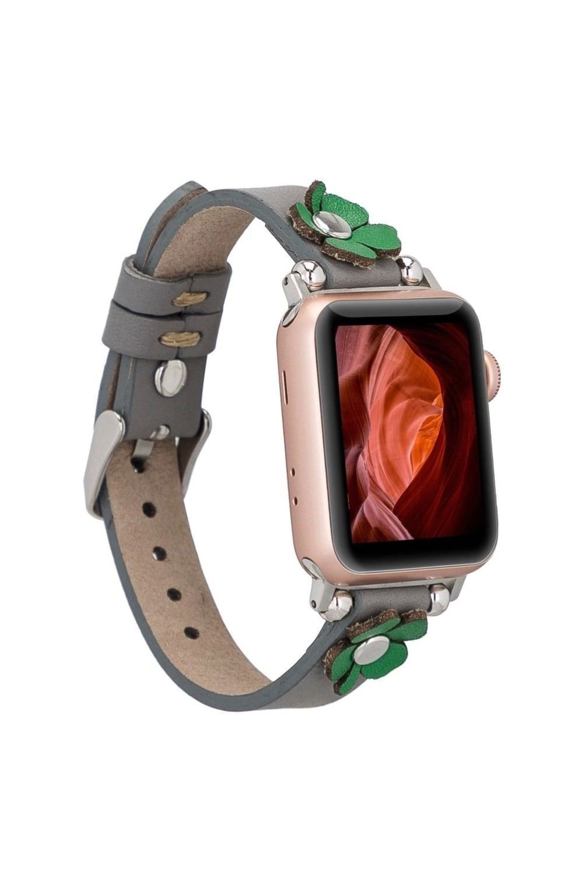 Angoravi Watch Uyumlu Deri Kordon Clover 38-40-41mm ST RST9