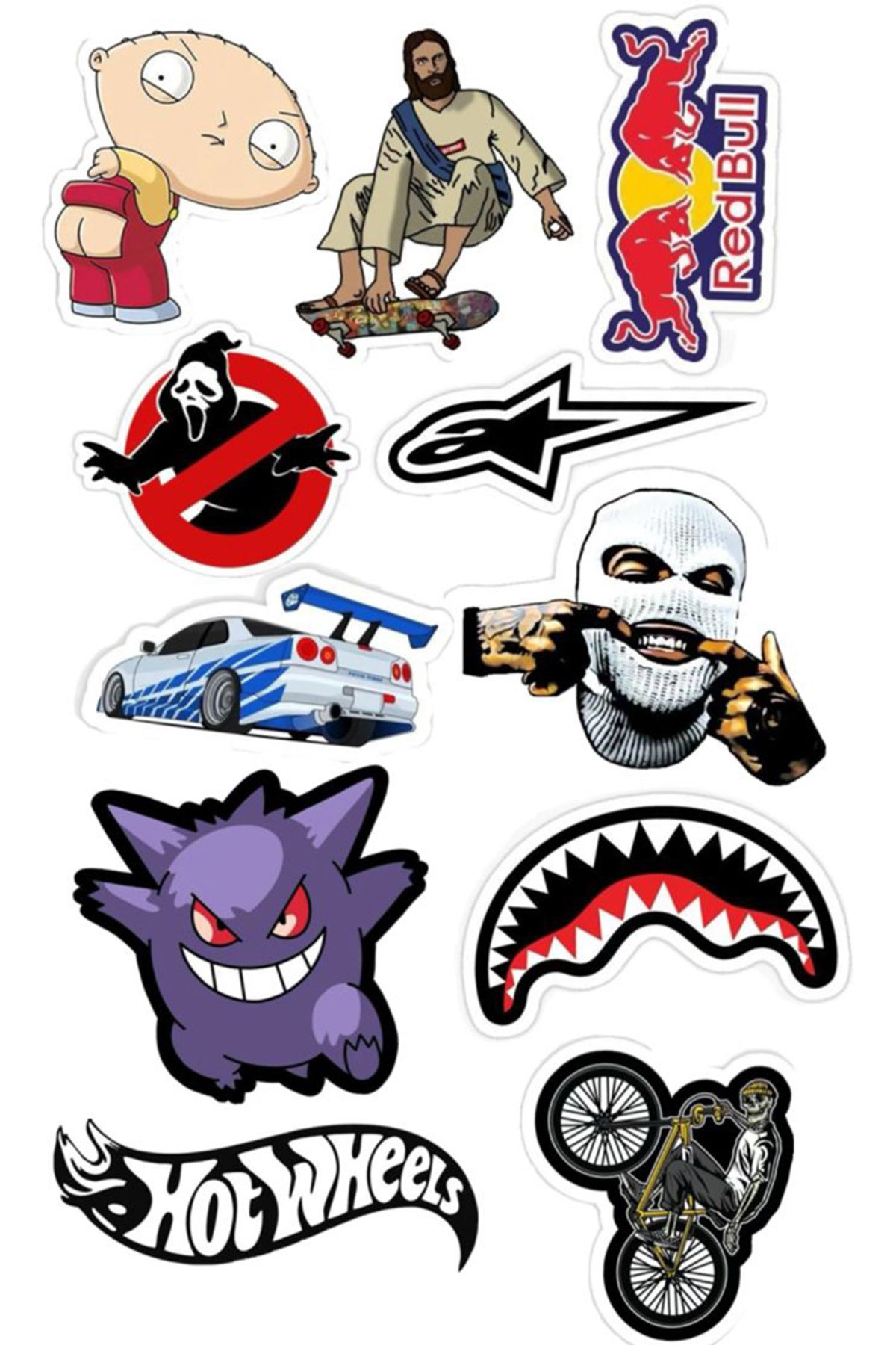 BK Design Y2K Sticker Telefon Laptop Notebook Tablet Defter Matara Stiker Etiket ST1726