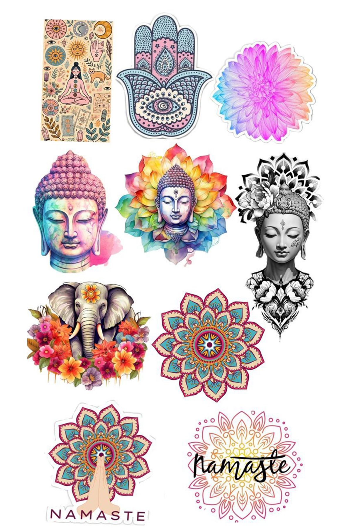 BK Design Namaste Sticker Telefon Laptop Notebook Tablet Defter Matara Stiker Etiket ST1706