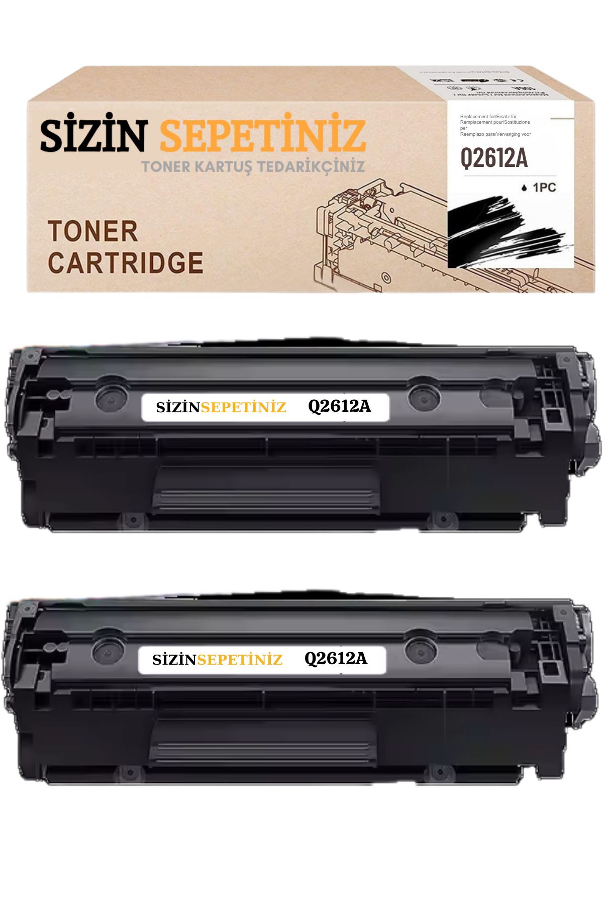 HP 12A- Q2612A Laserjet 1010 1012 1015 1018 1020 1020 1022 1022N 3015 2 li Toner