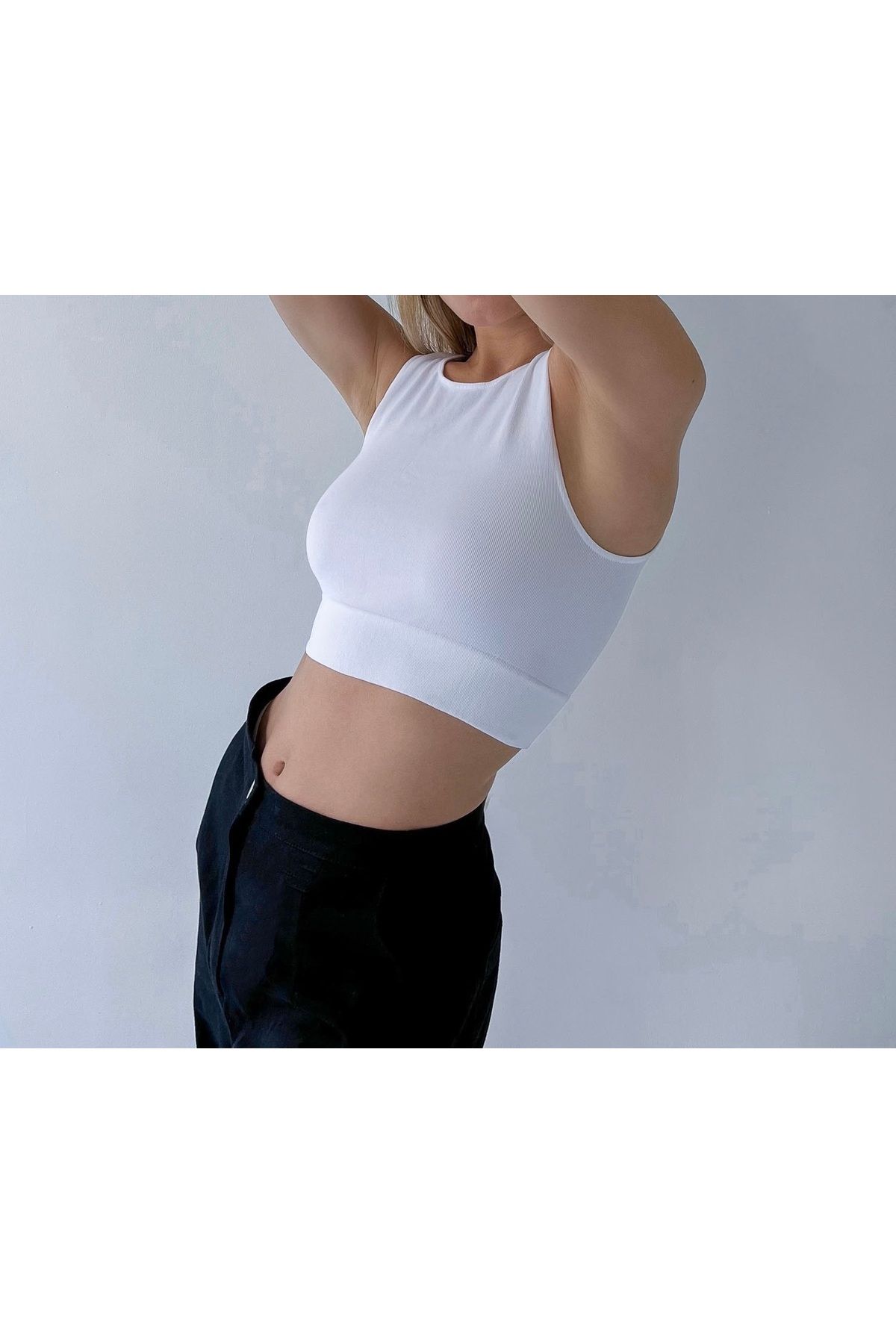 Siawear Made İn İtaly Essential Rib Crop Top Atlet