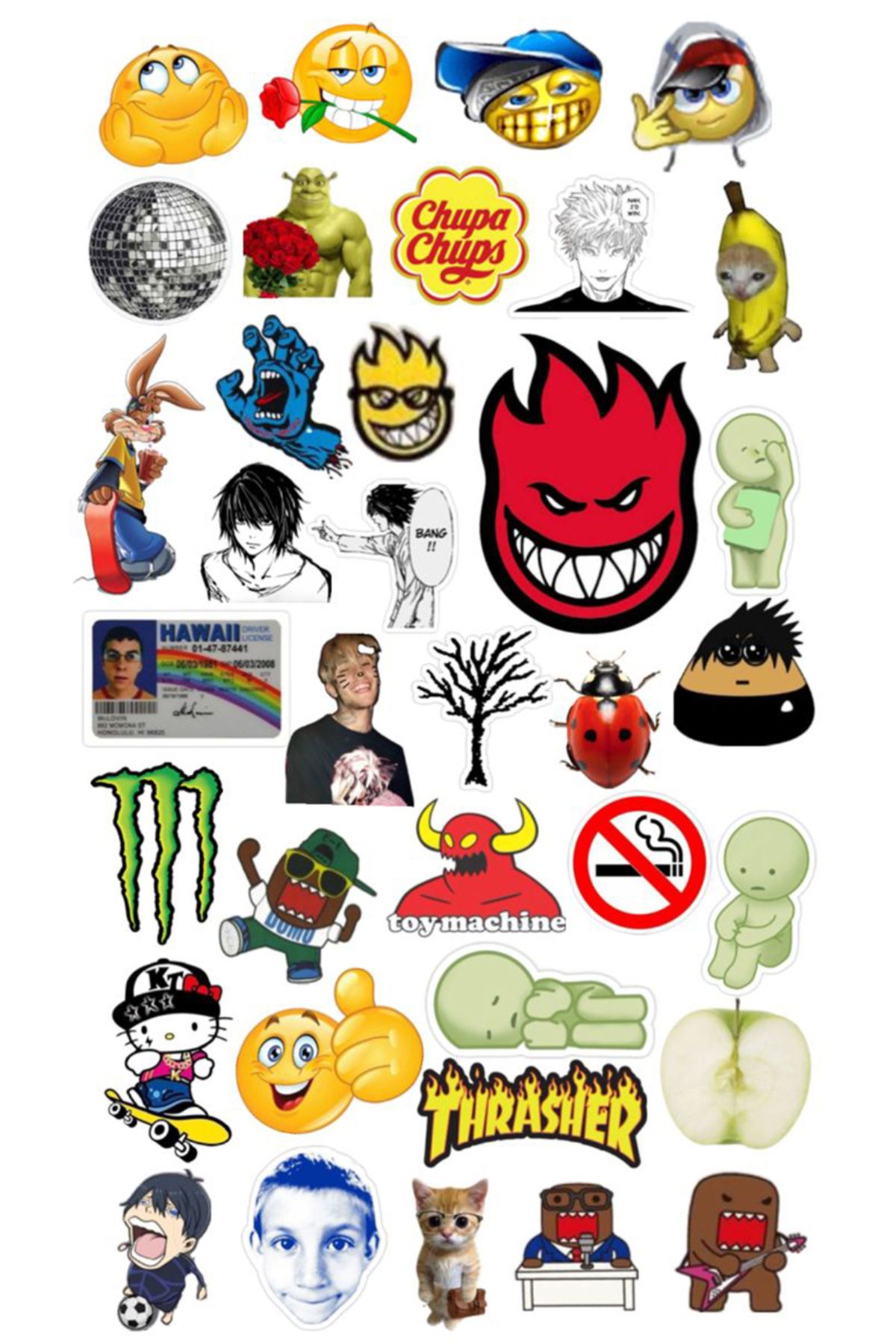 BK Design Popüler Sticker Telefon Laptop Notebook Tablet Defter Matara Stiker Etiket ST1665