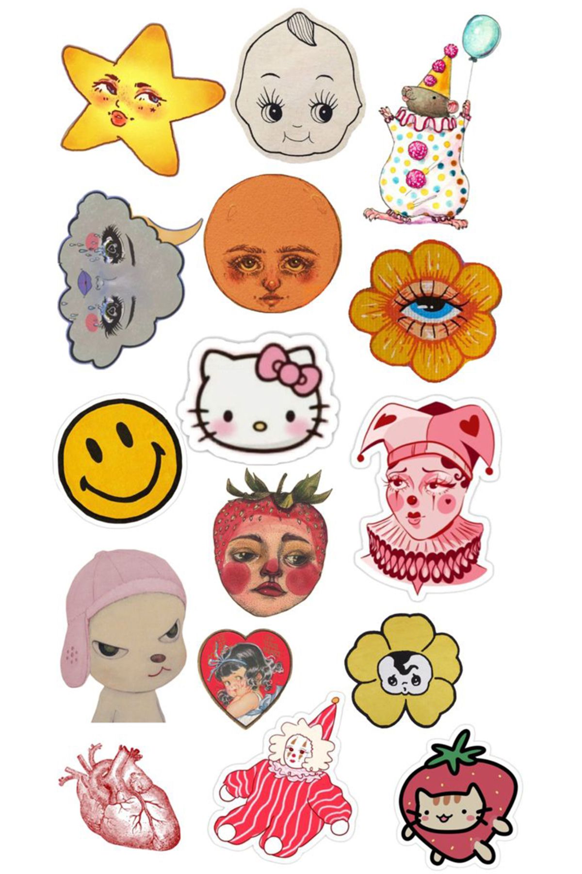 BK Design Emoji Sticker Telefon Laptop Notebook Tablet Defter Matara Stiker Etiket ST1717