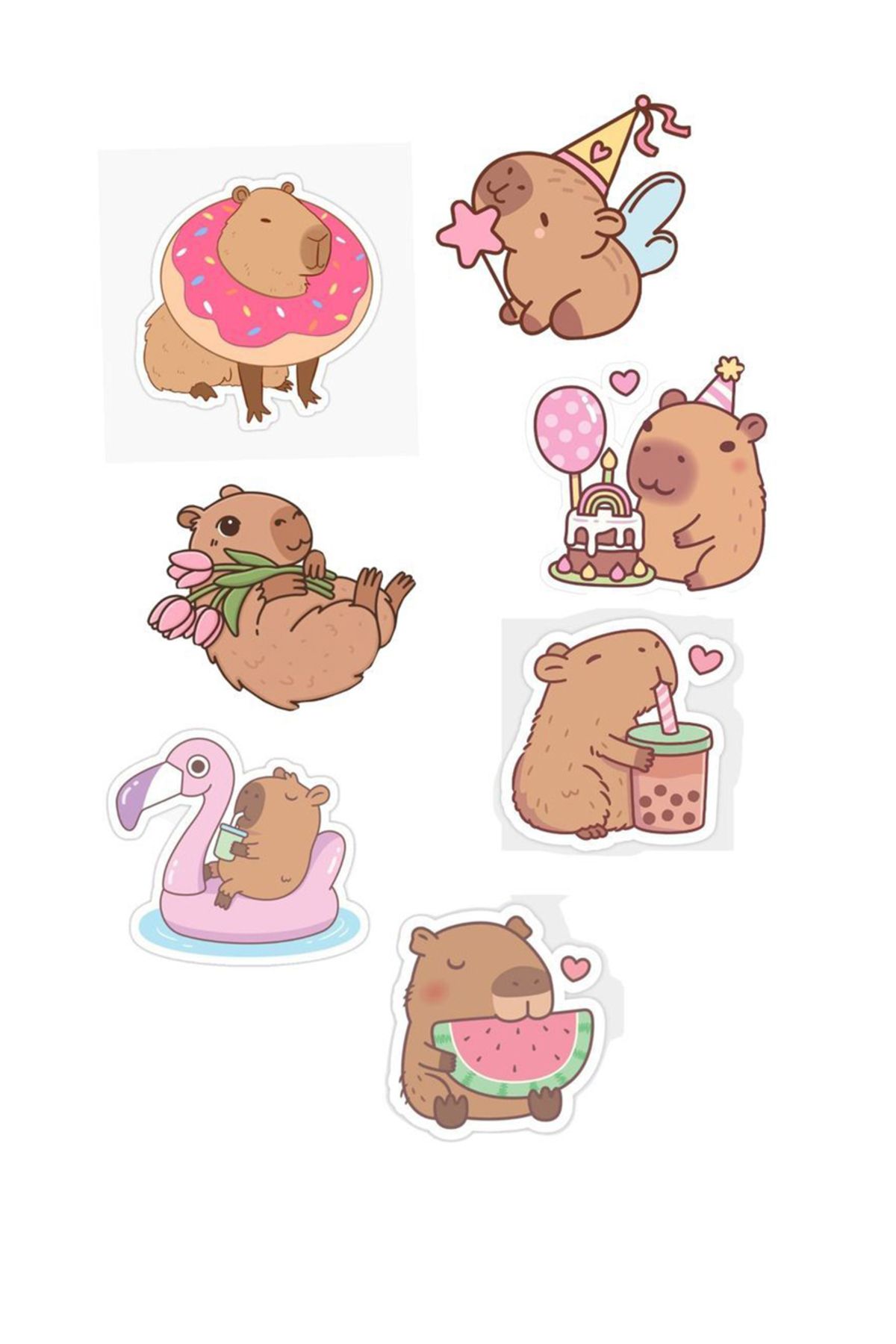 BK Design Capybara Sticker Capibara Etiket Kapibara Sticker Capibara Sticker ST1648