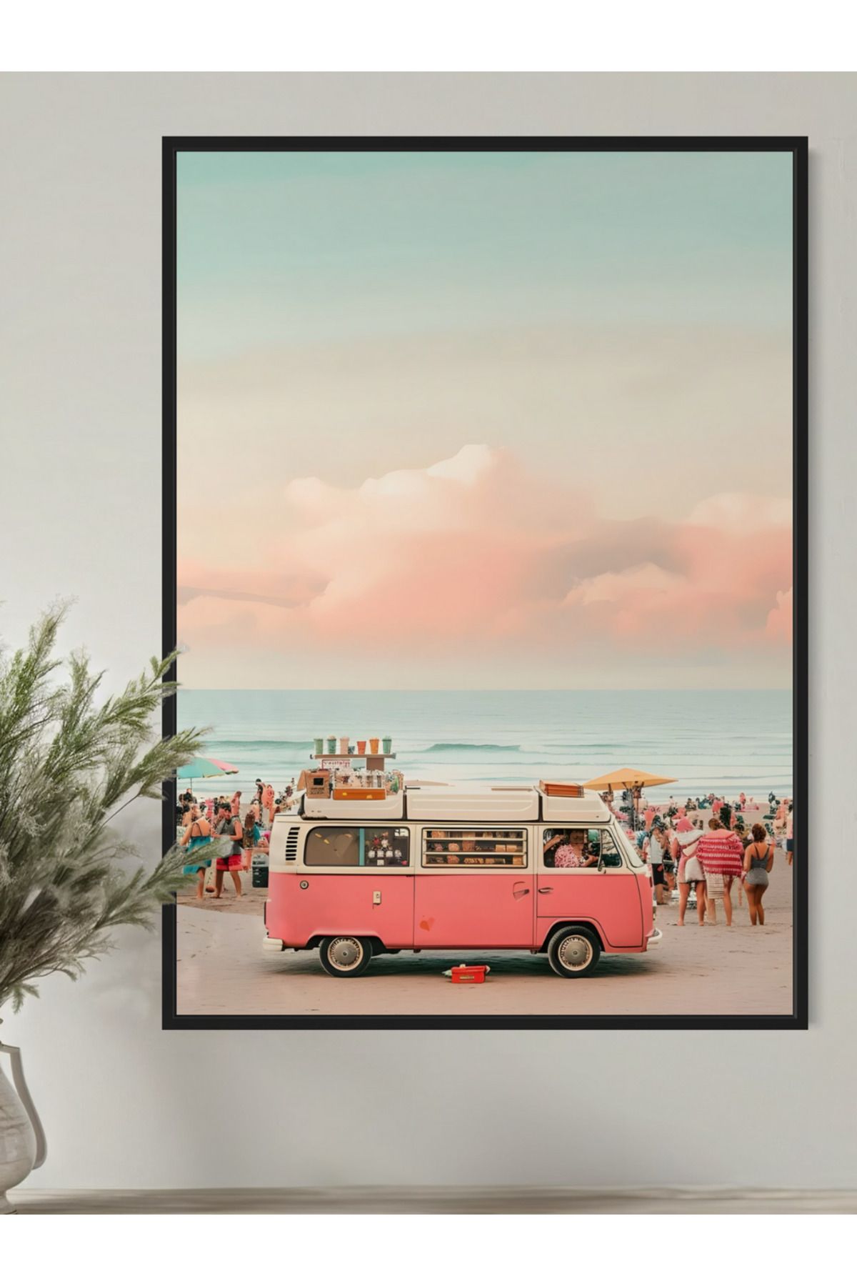 Woodsuppco Sahil ve Plaj Çerçevesiz Poster, Duvar Posteri, Sanatsal Poster, Duvar Dekoru
