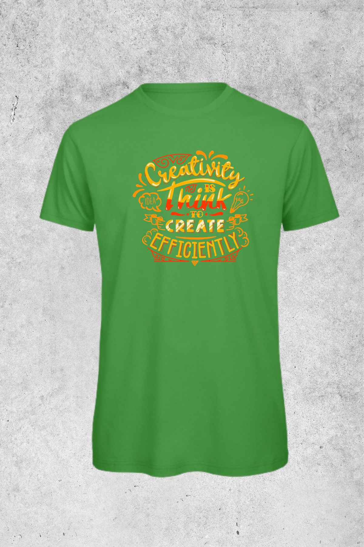 MOLICO Basic unisex sıfır yaka kısa kollu CREATİVİTY BASKILI tshirt
