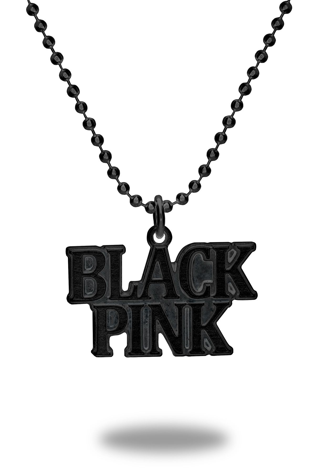 Apptakı Mat Siyah Blackpink Zincirli Kolye - CAZ0419