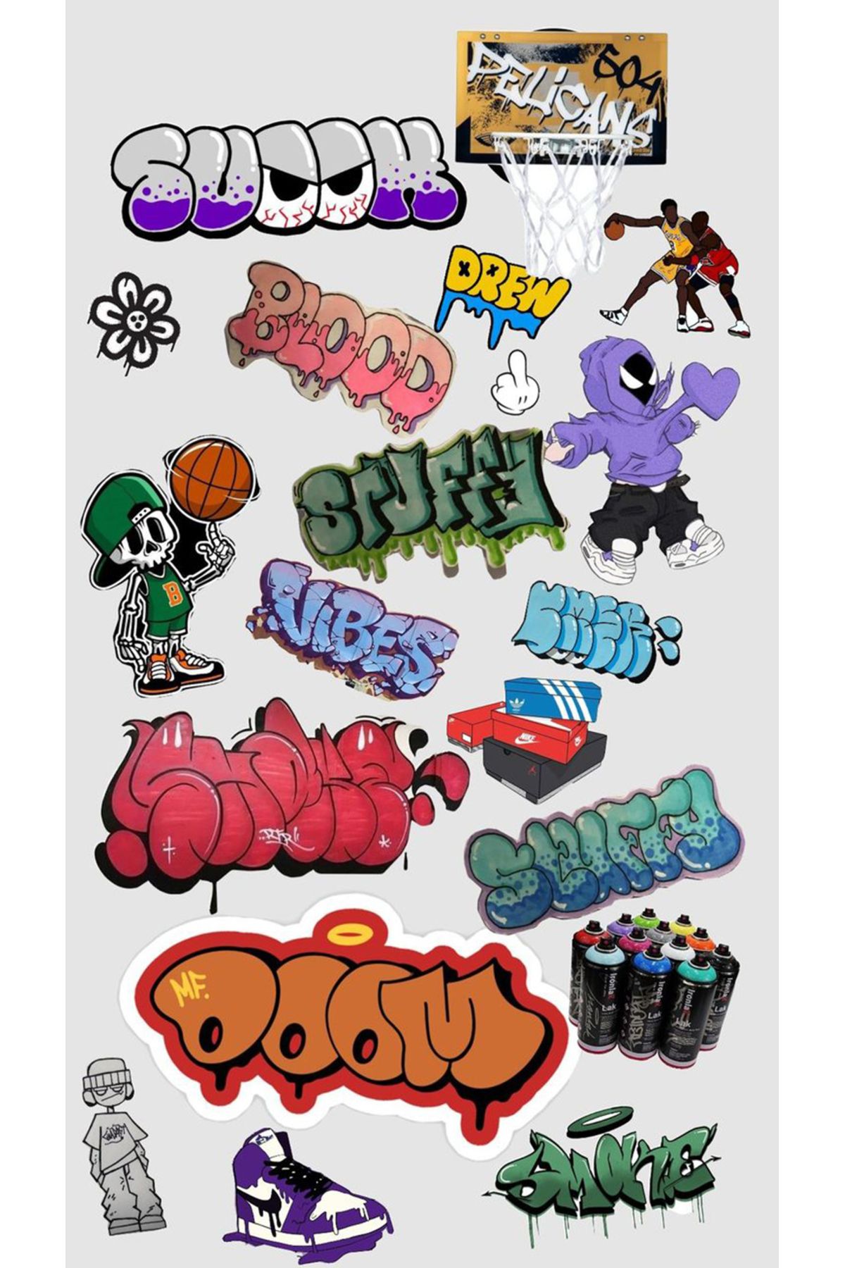 BK Design Y2K Sticker Telefon Laptop Notebook Tablet Defter Matara Stiker Etiket ST1702