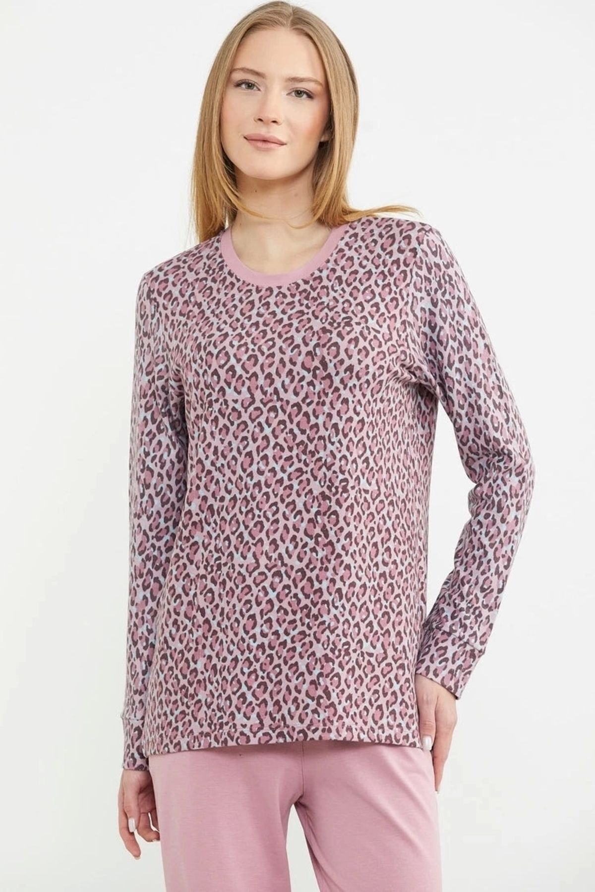 GiyimCity Leopar binli Pijama Takımı