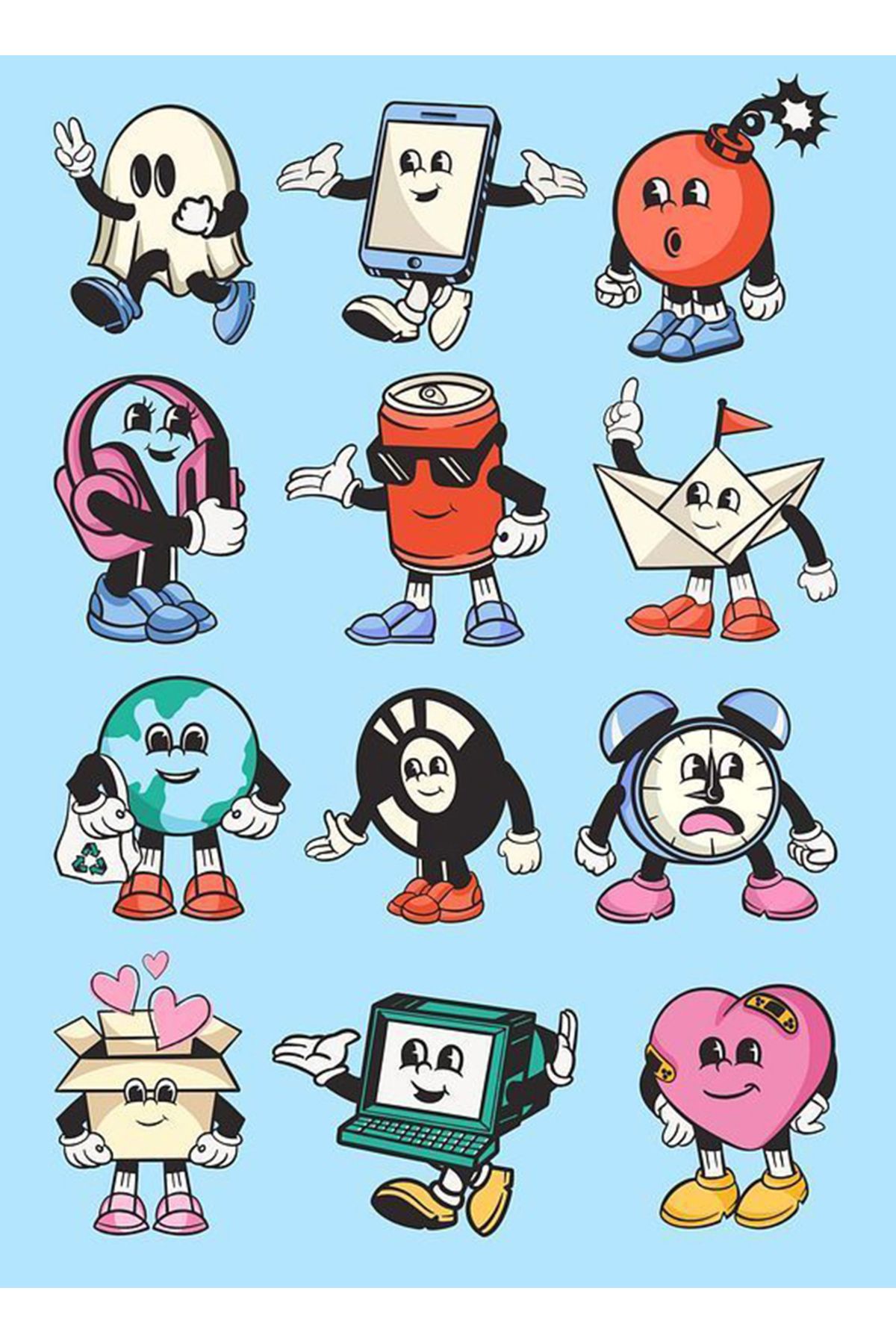 BK Design Emoji Sticker Telefon Laptop Notebook Tablet Defter Matara Stiker Etiket ST1738