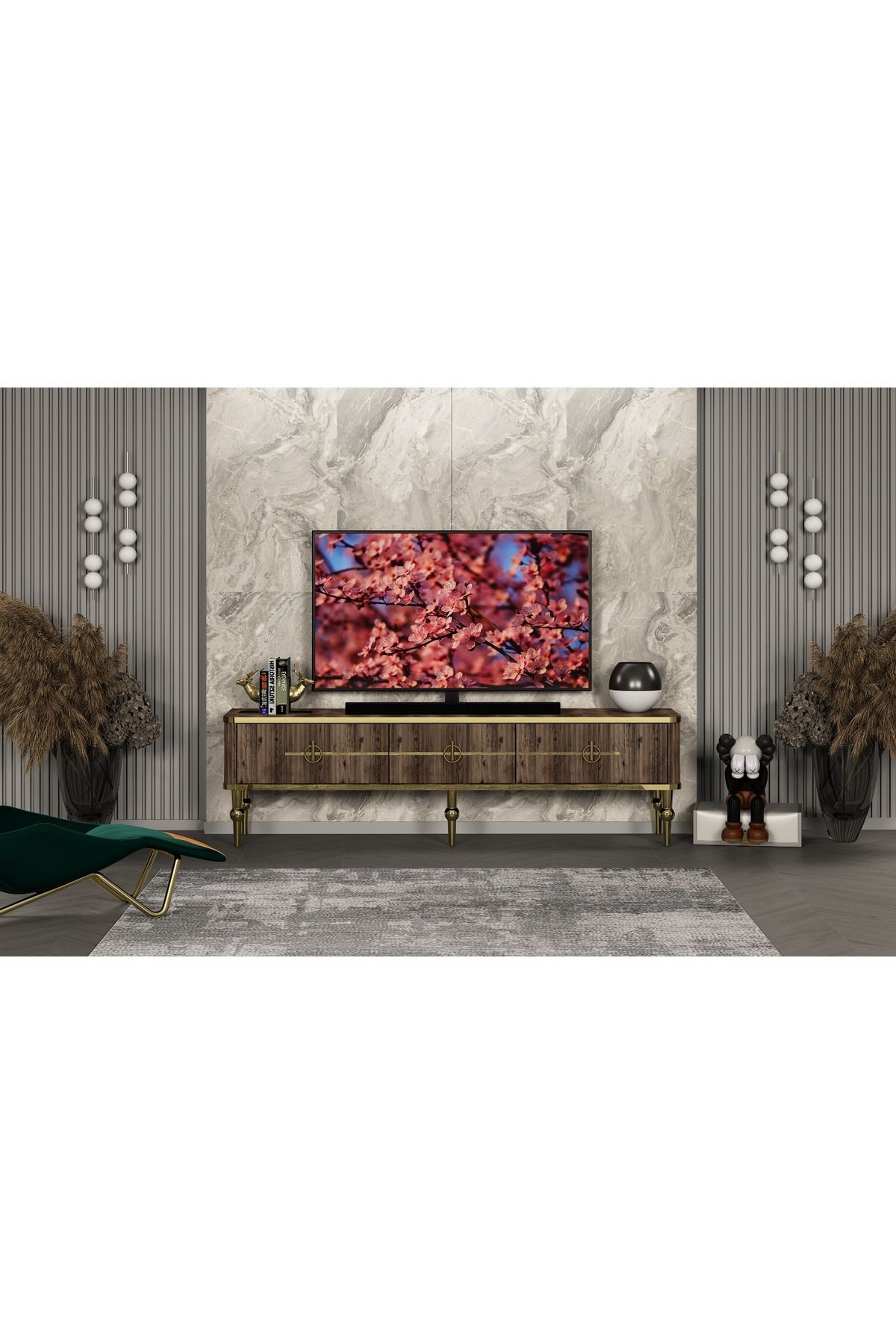LNDHOME STORE Asel 3 Çekmeceli Tv Ünitesi Tv Sehpası