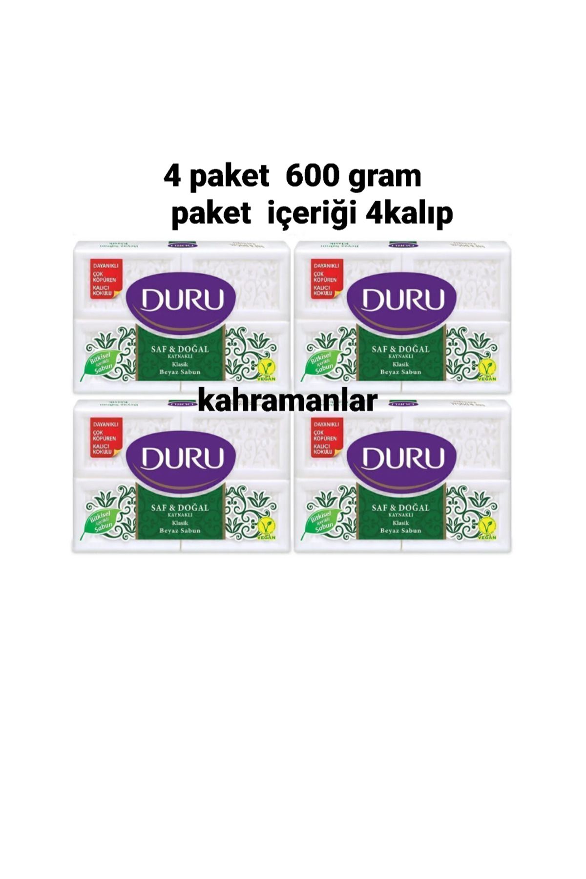 YEŞİLLİ STORE Duru sabun 4 lü paket 4x 600 gram