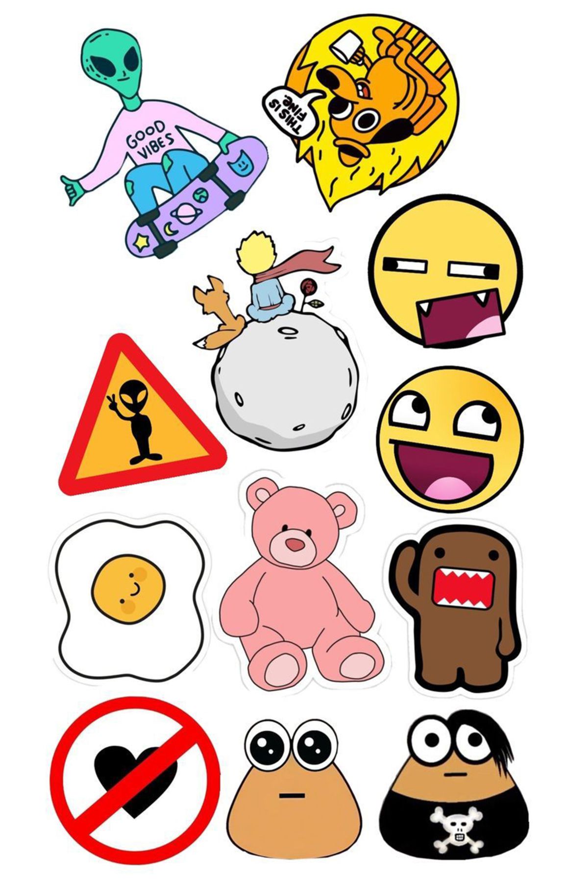 BK Design Popüler Sticker Telefon Laptop Notebook Tablet Defter Matara Stiker Etiket ST1786