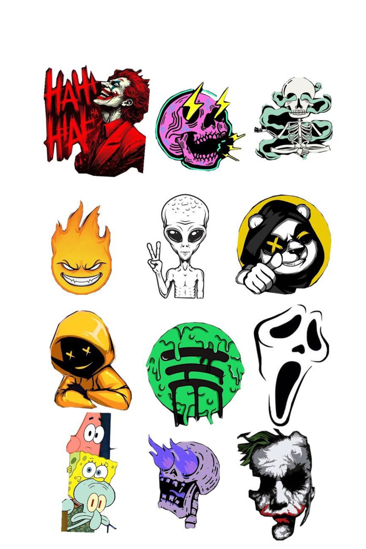 BK Design Korku Sticker Telefon Laptop Notebook Tablet Defter Matara Stiker Etiket ST1663