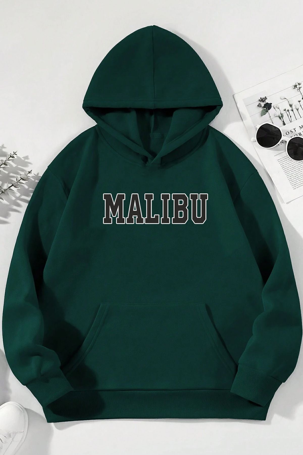 ModaSphere Unisex Malıbu Baskılı Oversize Sweatshirt