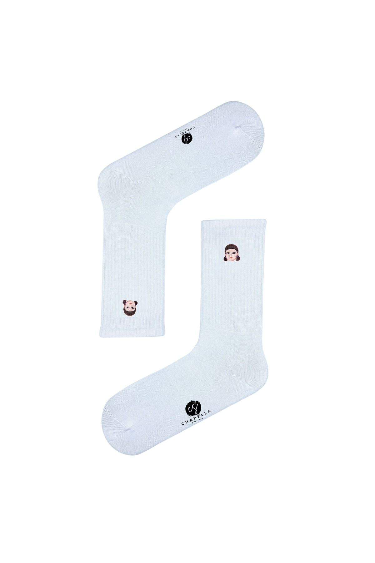 ChapellaSocks SquidGame Nakışlı Unisex Uzun Tenis Çorap- %100 Pamuk ve Rahat!