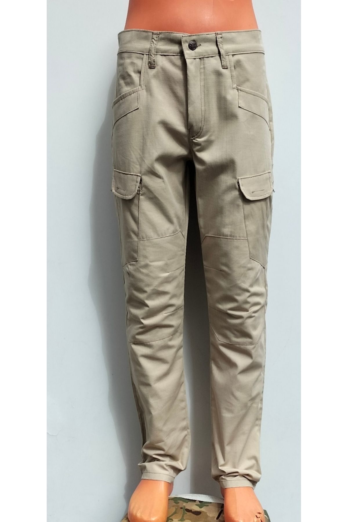 BeyzDenim likralı taş rengi Taktikal su itici pantolon ıbüyük beden KARGO