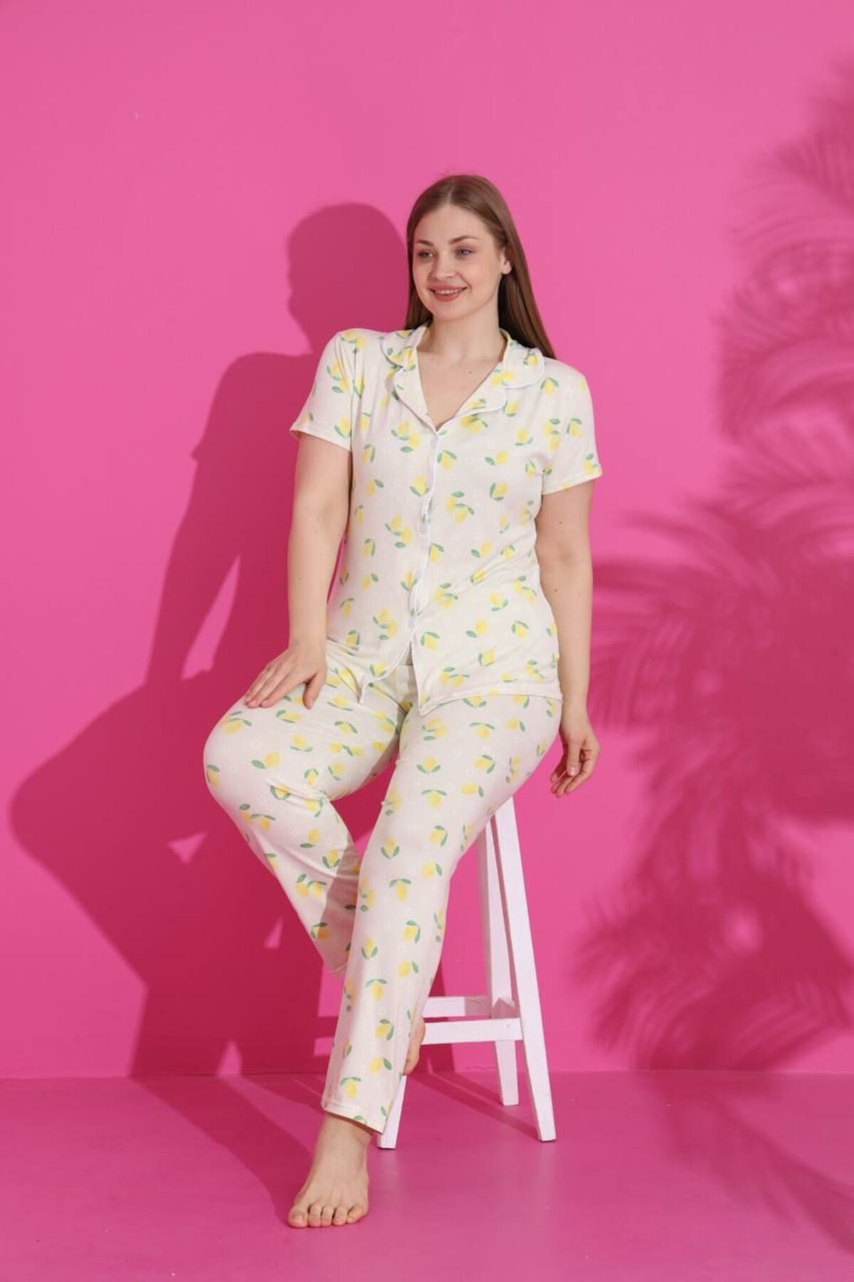 meltex LİMONLU PİJAMA TAKIMI