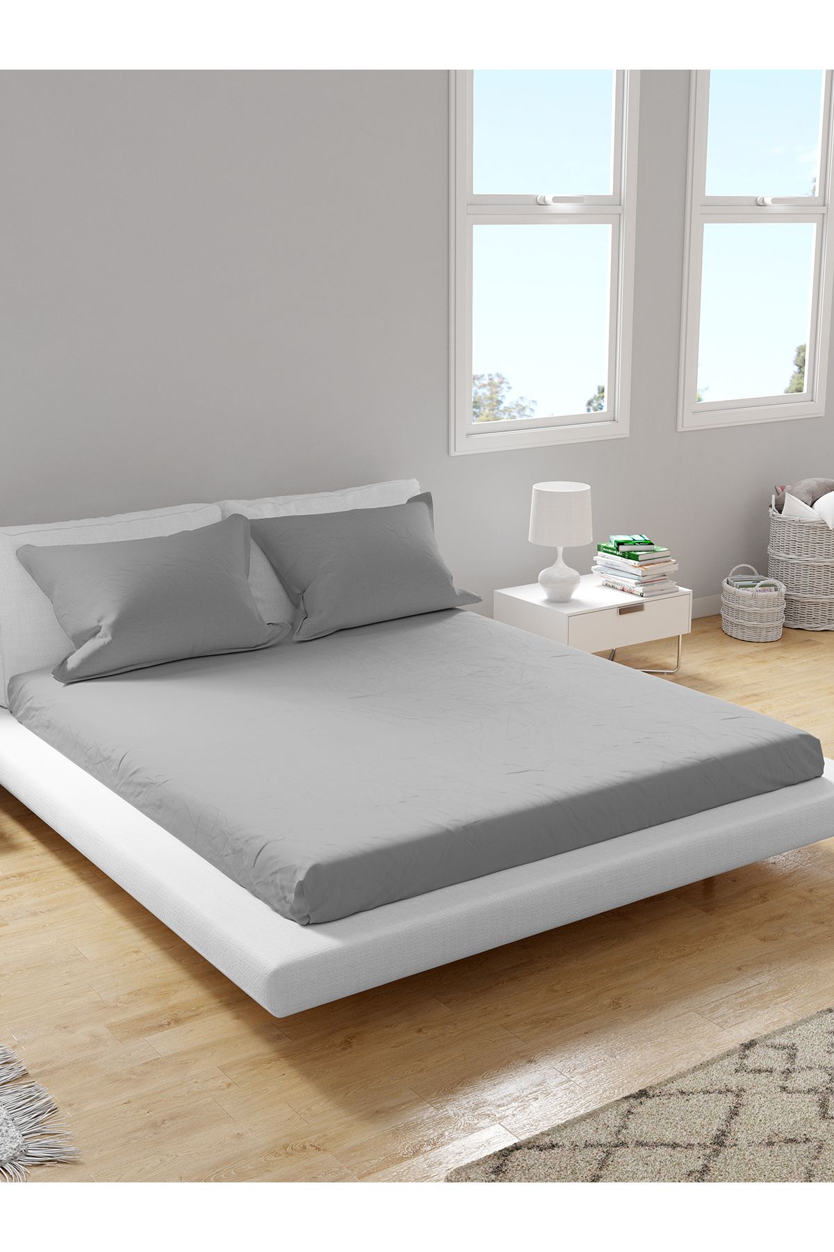 femmhome Premium %100 Pamuk Akfil Lastikli Çarşaf Takımı Tek/Çift/Battal (90/100/120/160/180) Flat Colors A-G