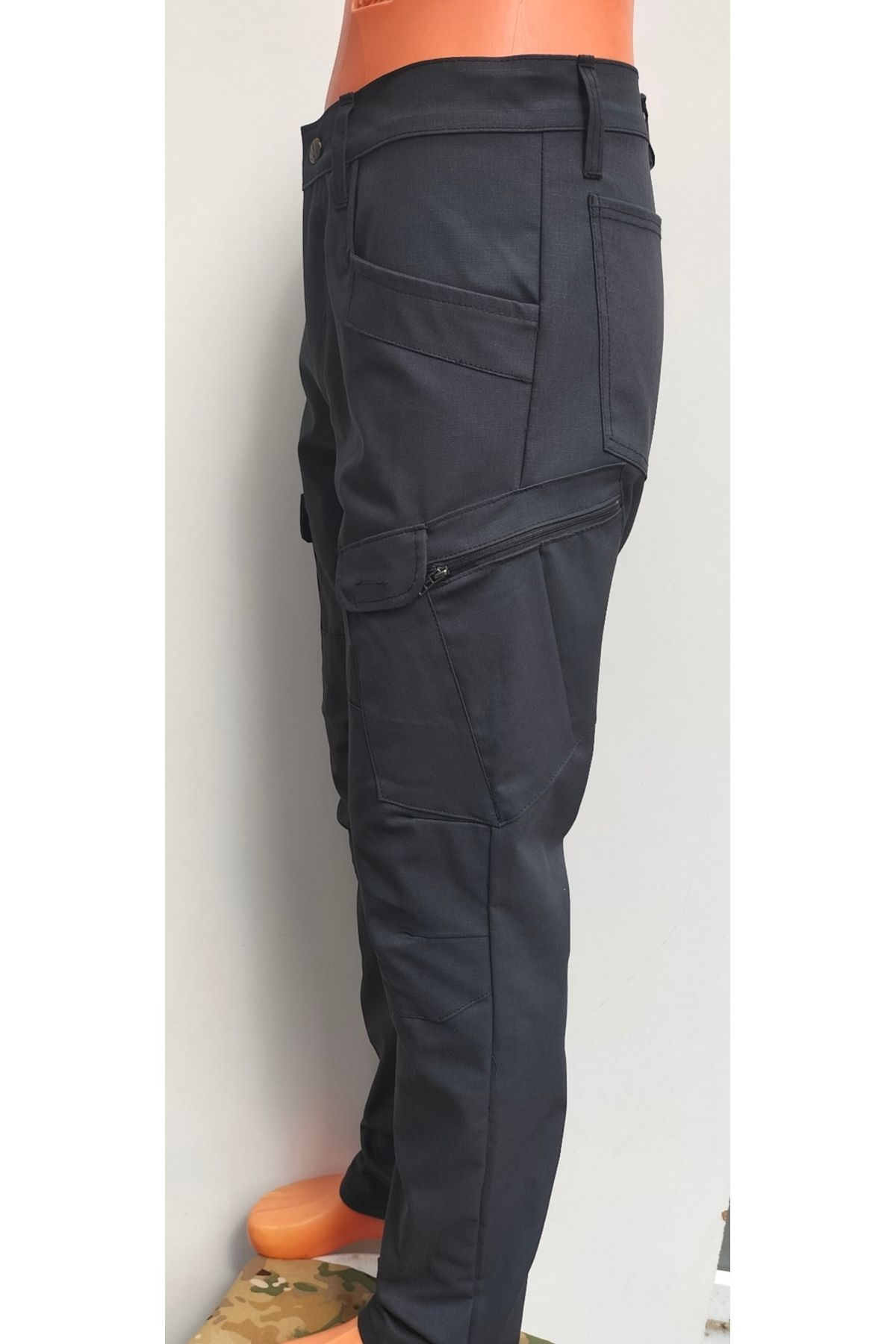 BeyzDenim likralılacivert ripsstop yazlık taktikal kargo pantolon