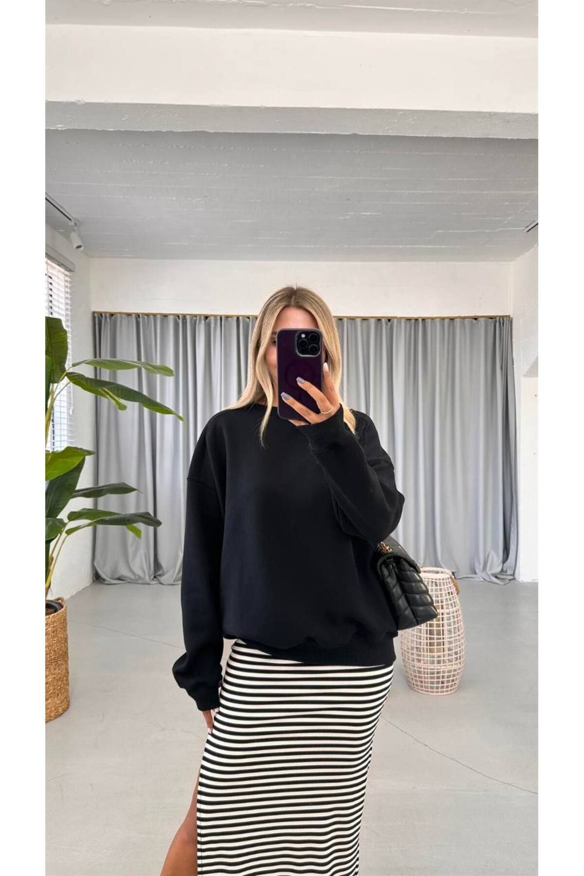 Chamakh İki İplik Yumoş Sweatshirt