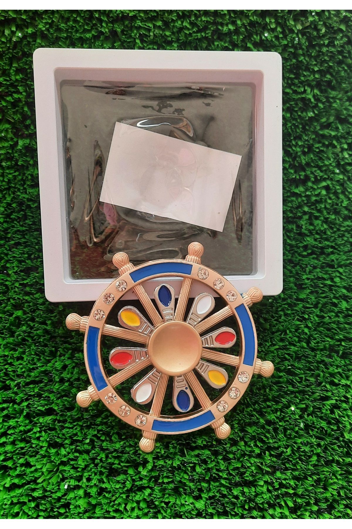 TOYSTAR Özel Kutulu Metal Stres Çarkı Metal Gemi Dümeni 9 cm Model 4