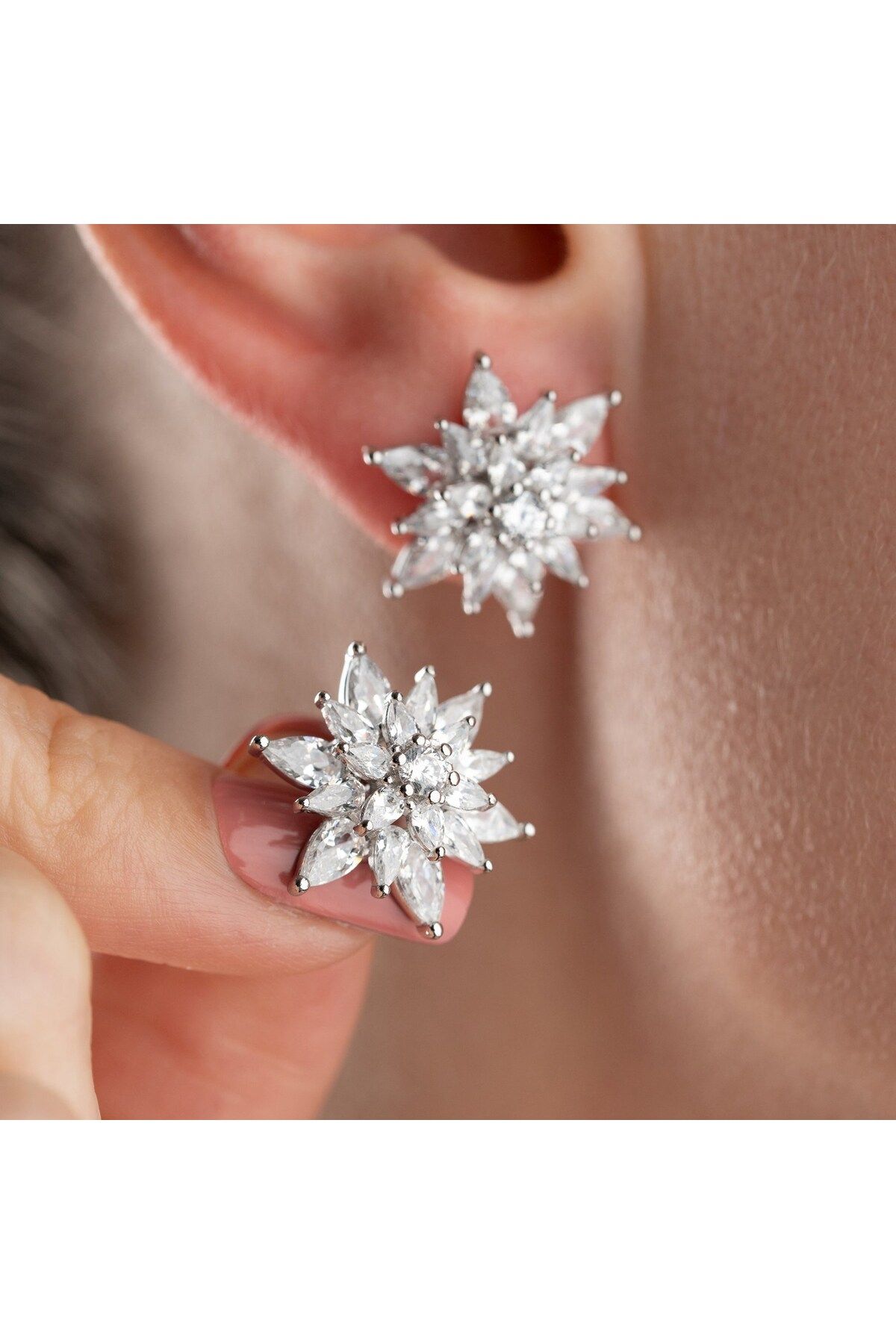 beonejewelry GRACE LOTUS KÜPE | 925 GÜMÜŞ