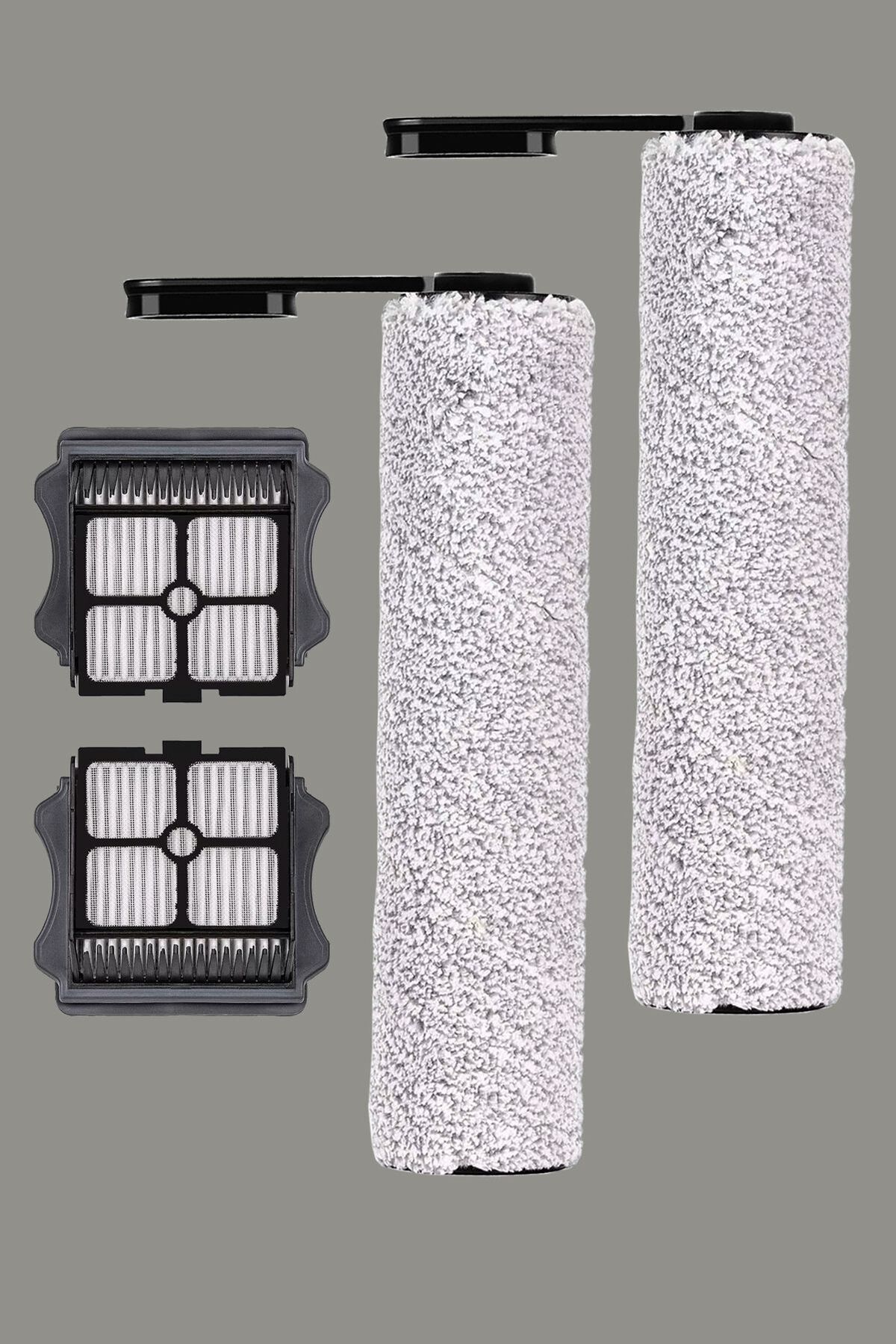 Tineco Floor ONE S5 /S5 Pro2 Uyumlu 2 Adet Başlık Rulo Fırçası 2 Adet Filtre Takımı 4'lü