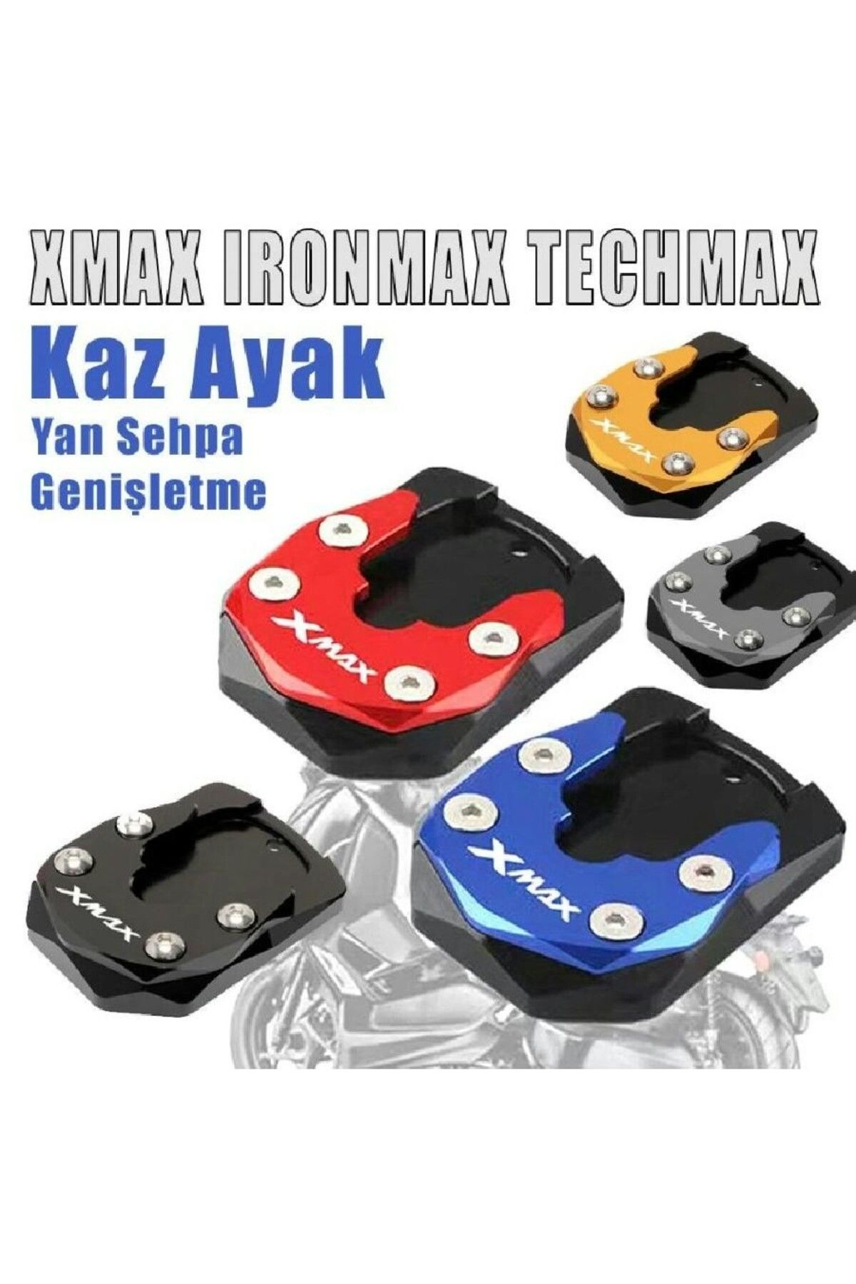 YSGMOTOPARTS Xmax Ironmax Techmax 250/300 2018-2025 Yan Sehpa Genişletme Kaz Ayak Sarı Renk