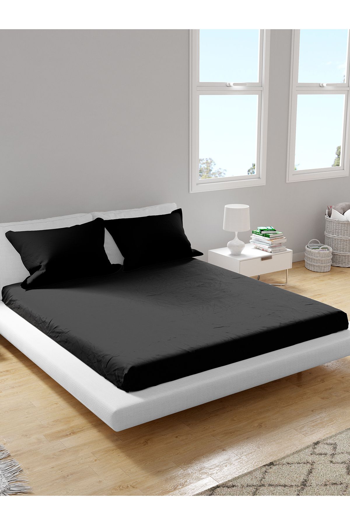 femmhome Premium %100 Pamuk Akfil Lastikli Çarşaf Takımı Tek/Çift/Battal (90/100/120/160/180) Flat Colors M-Z