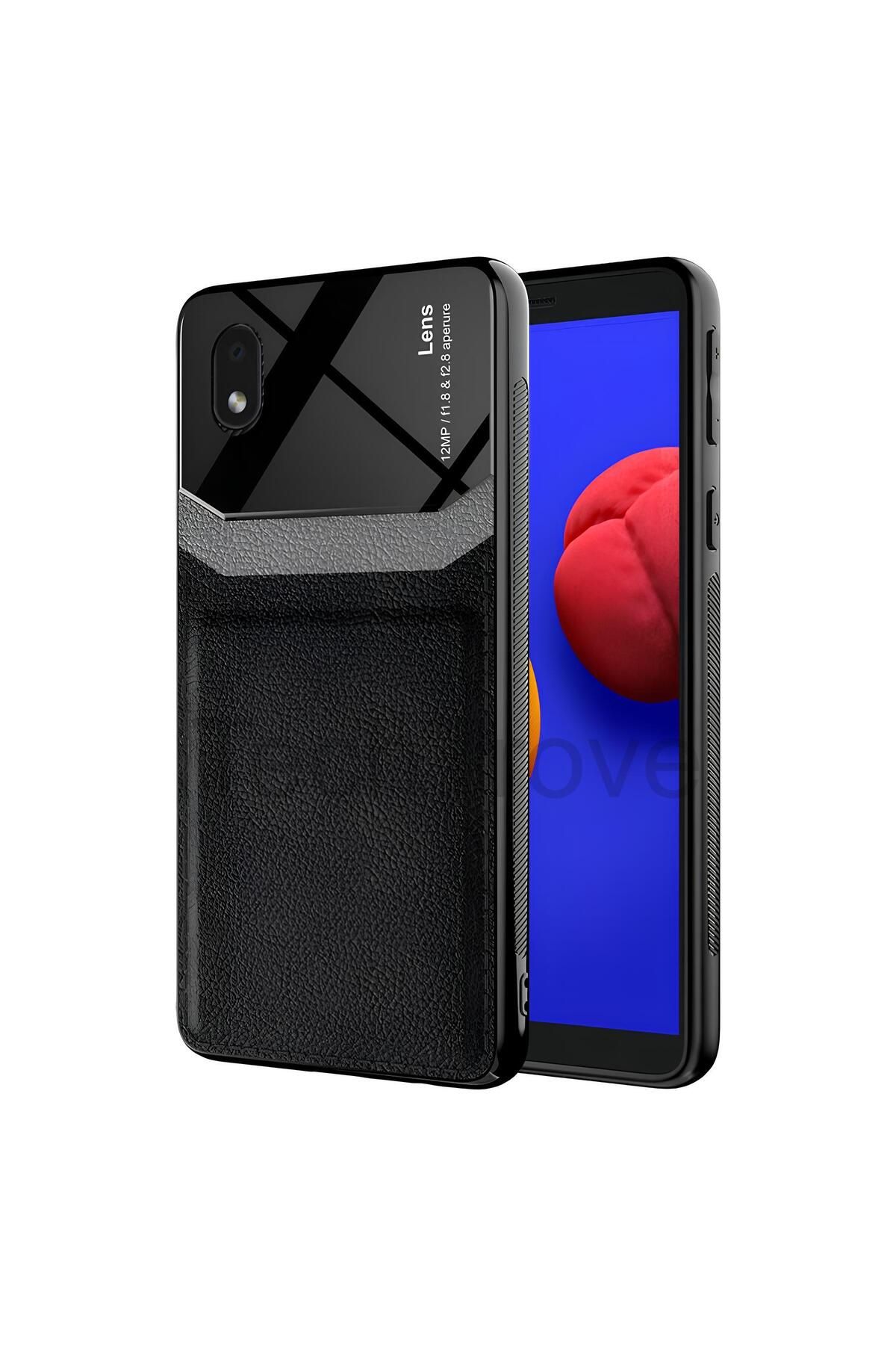 Hatreds Galaxy A01 Core Kılıf Derili Dizayn Yeni Tasarım Soft Elde Kaymayan Kılıf