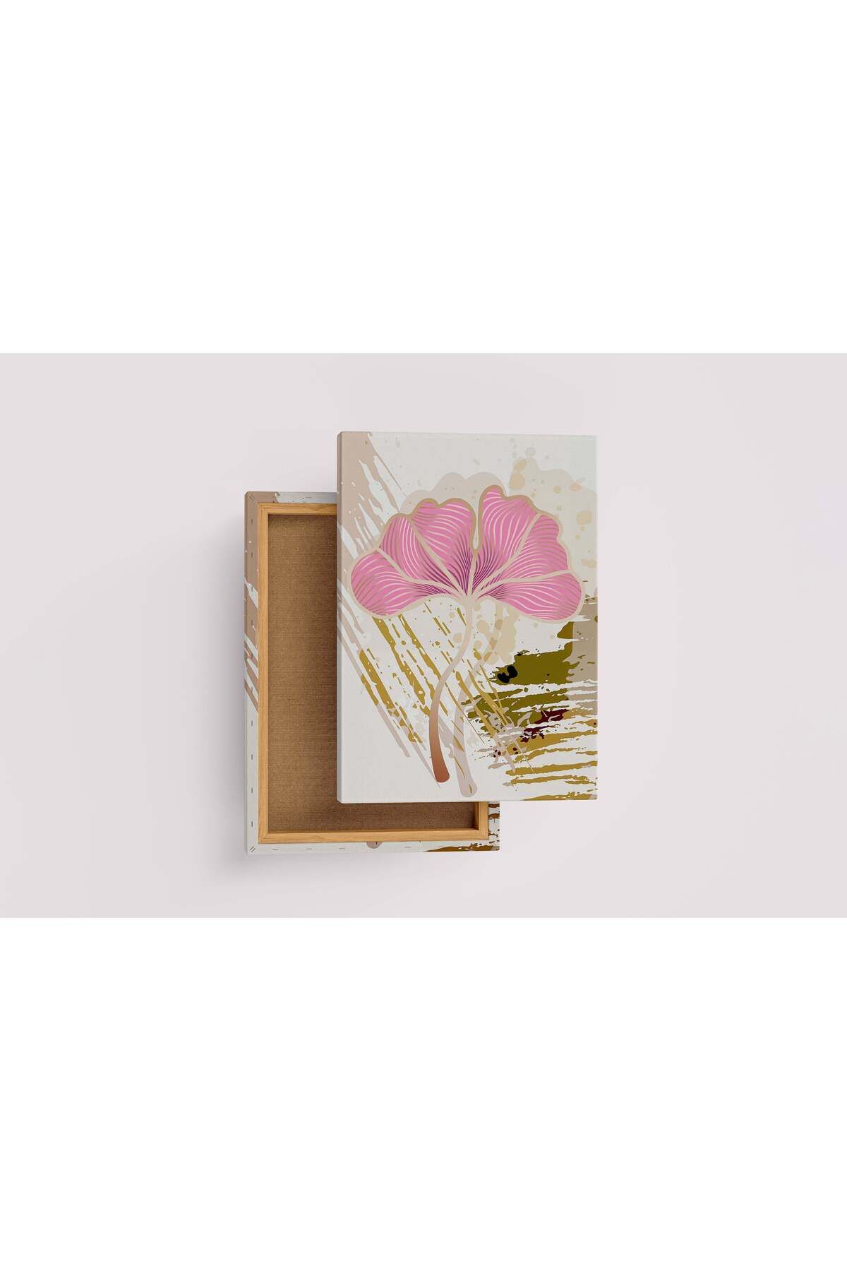 Wallivo flower motif, pink, art, kanvas tablo