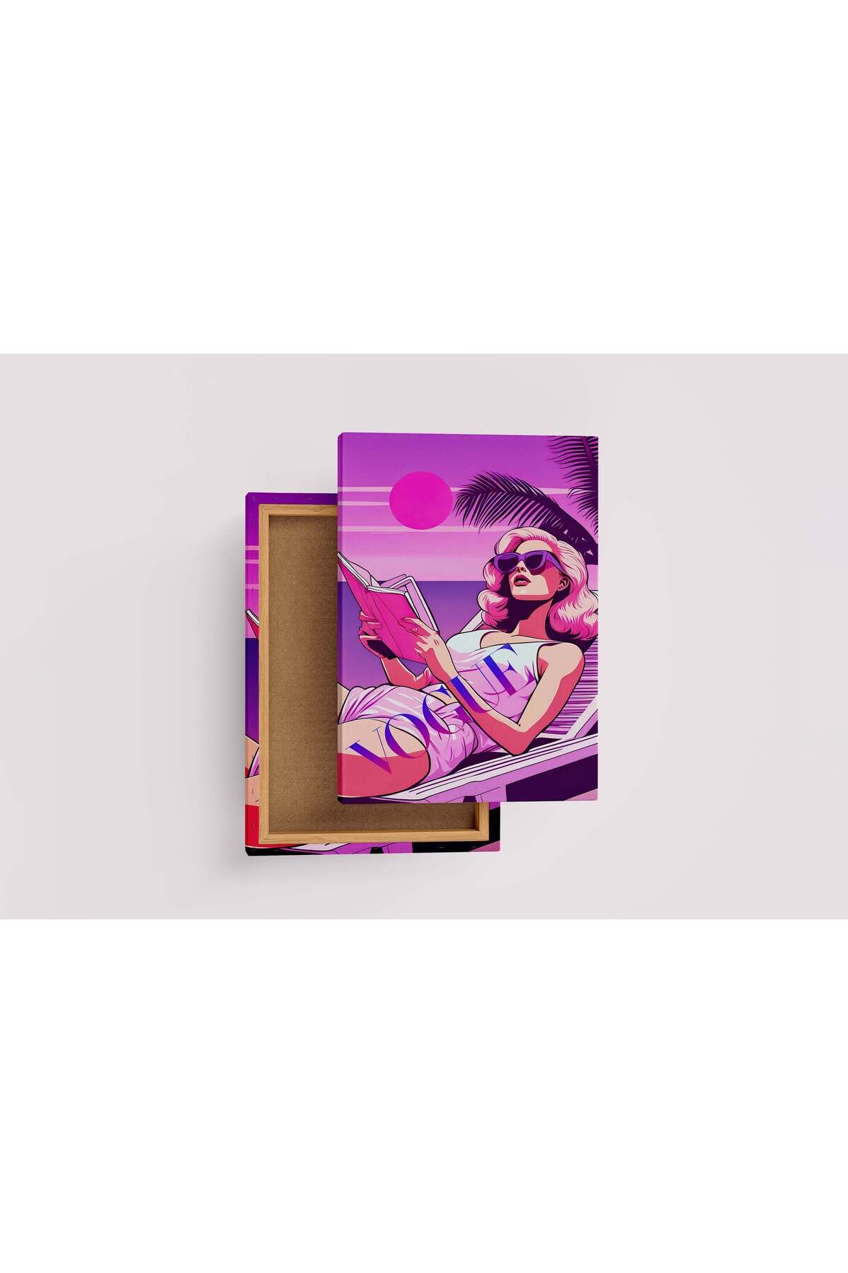 Wallivo retrowave vogue, pop art, beauty, sunshine, art, kanvas tablo