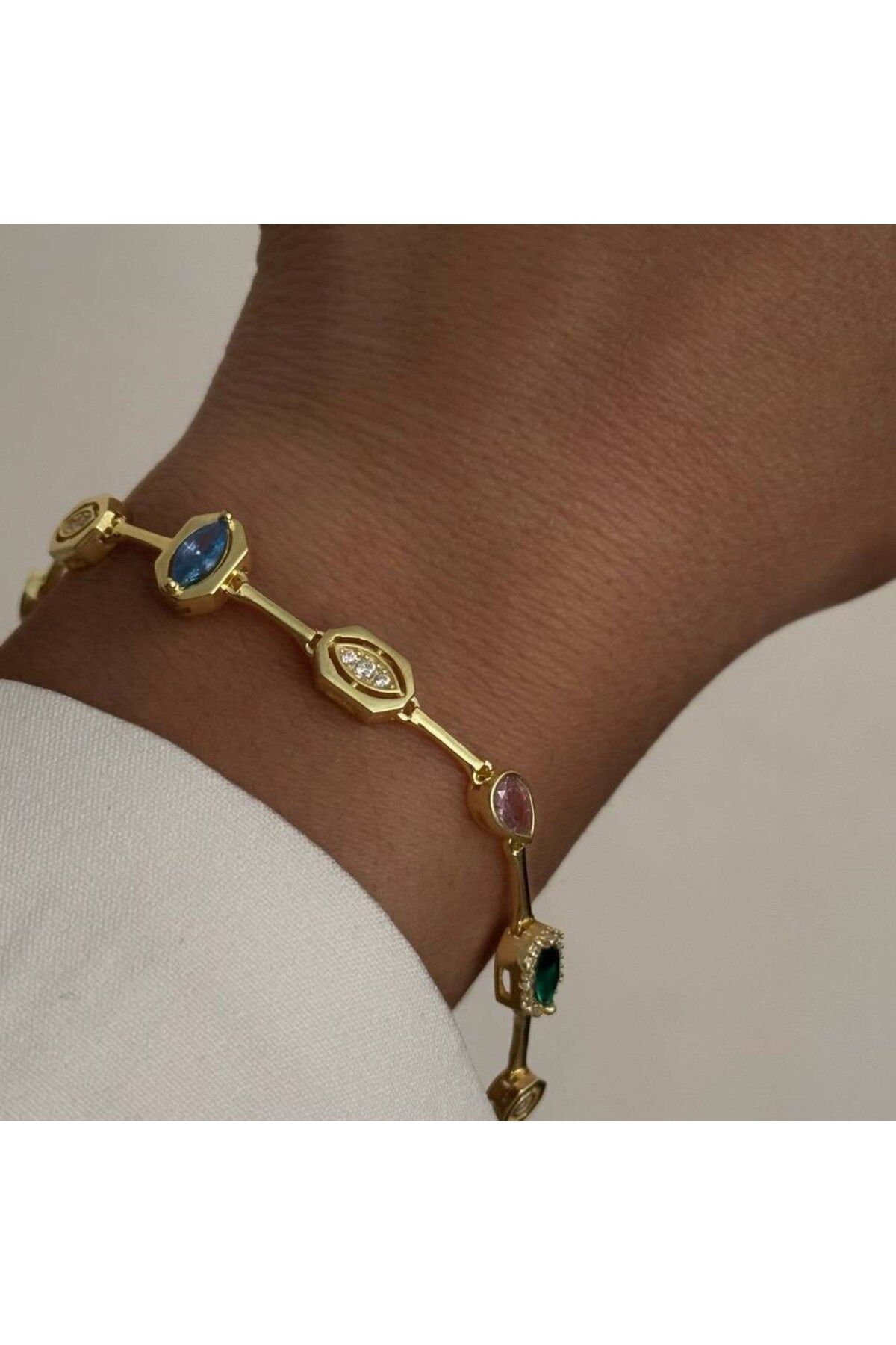 beonejewelry TASARIM COLORFULL BİLEKLİK | 925 GÜMÜŞ
