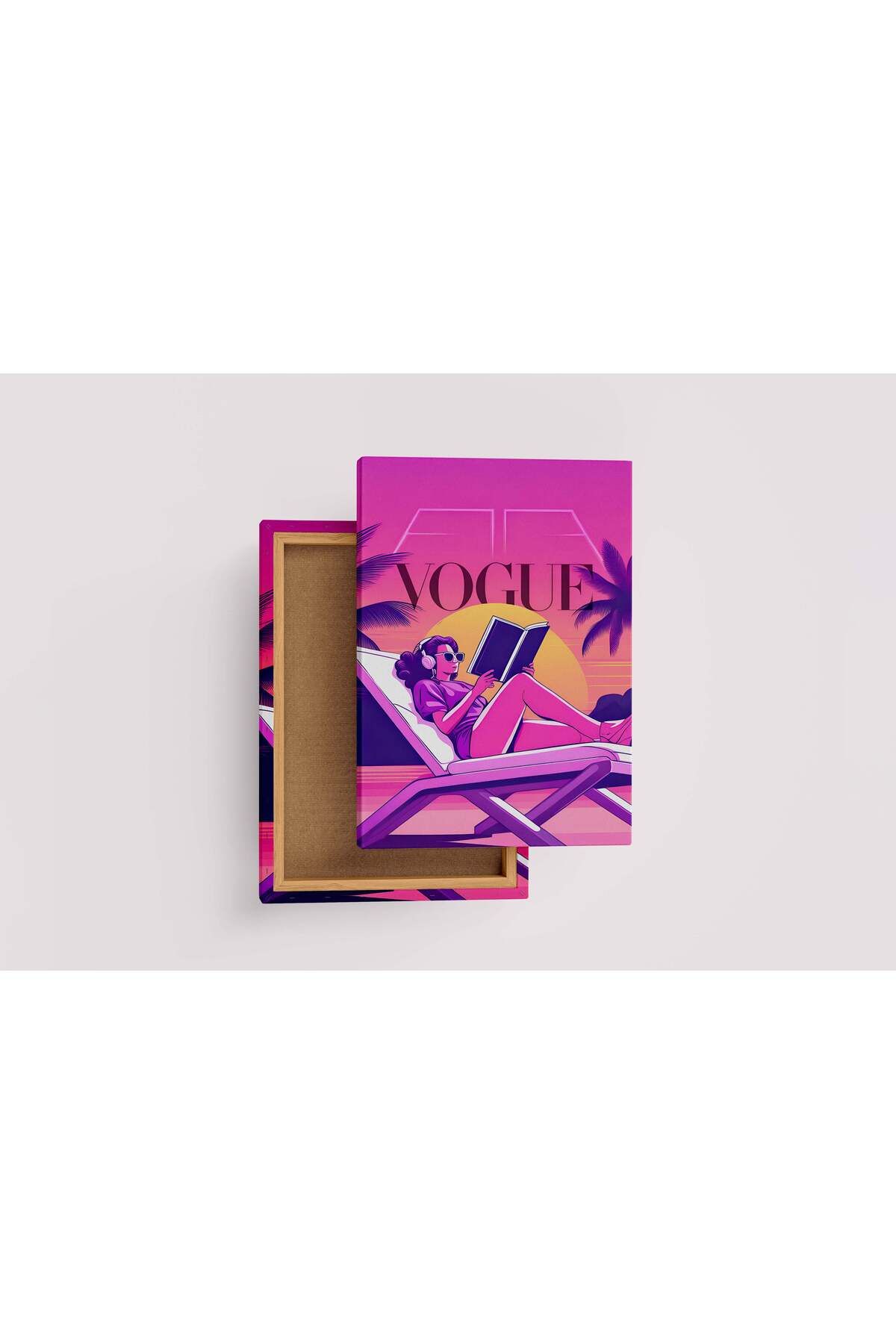 Wallivo retrowave vogue, pop art, beauty, sunshine, art, kanvas tablo