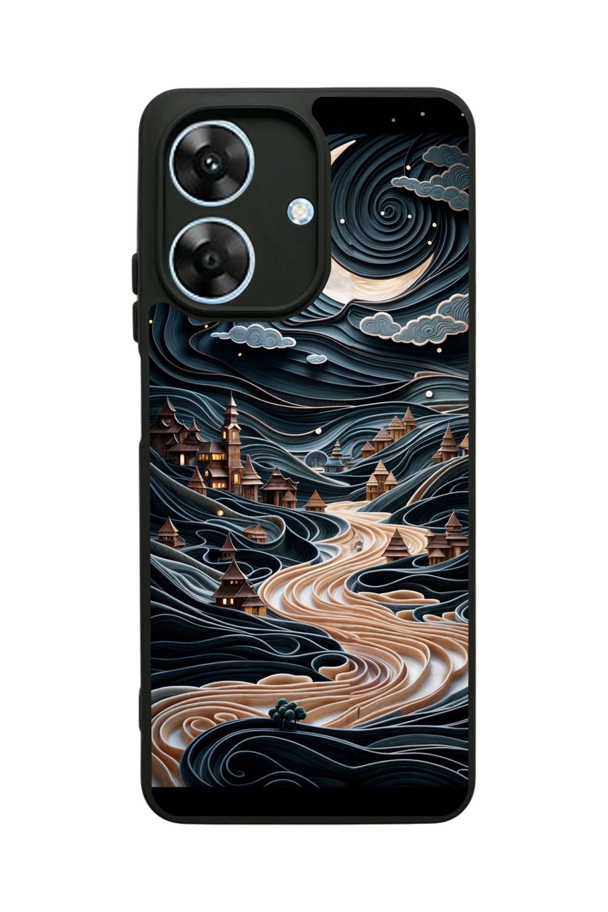 realme Note 60 Uyumlu Mat Siyah Kılıf – Yumuşak Silikon, Koruyucu, Şok Emici Kapak
